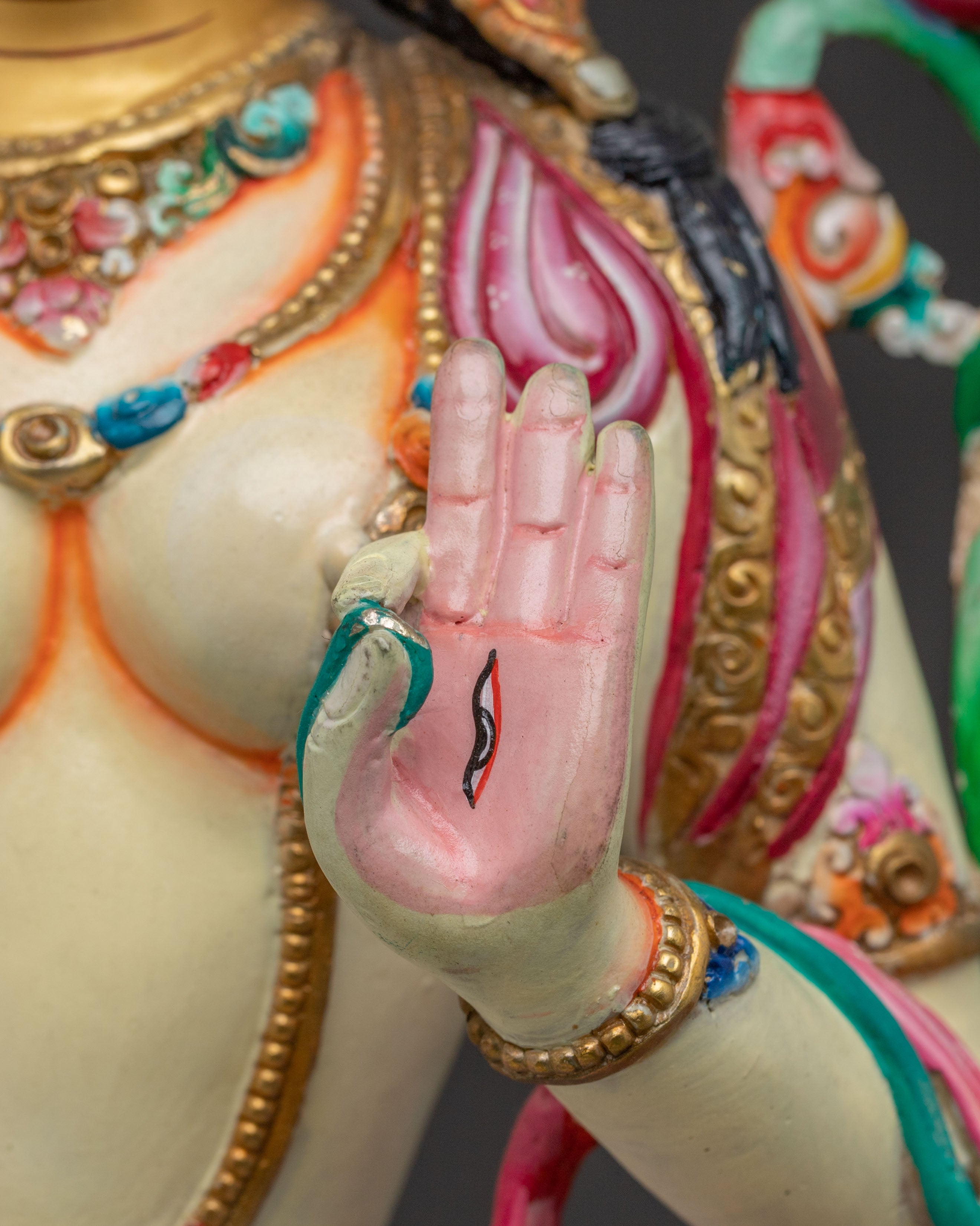 White Tara Statue – Hand-Gilded Copper