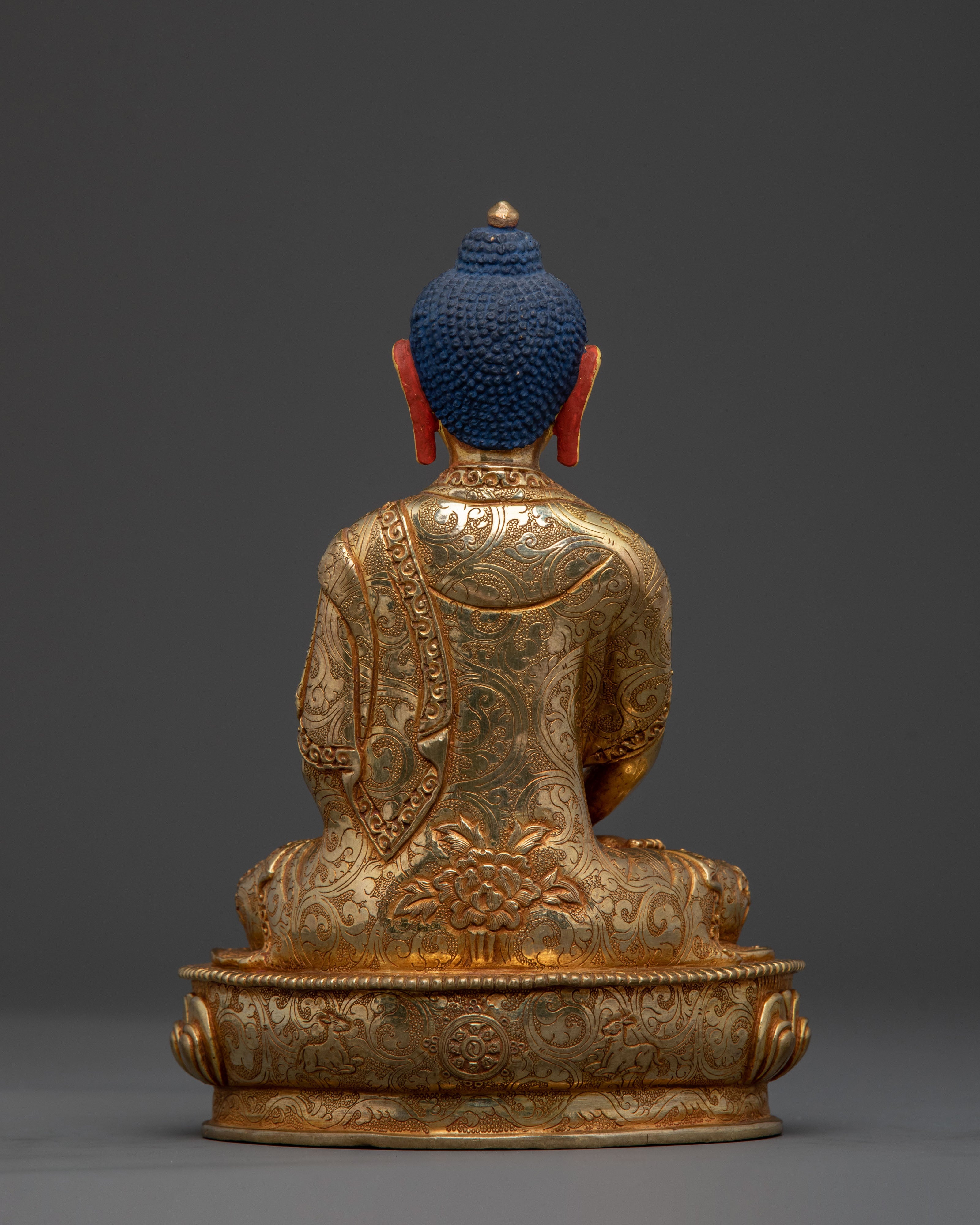 Amitabha Buddha Figurine | 24K Gold Gilded Icon