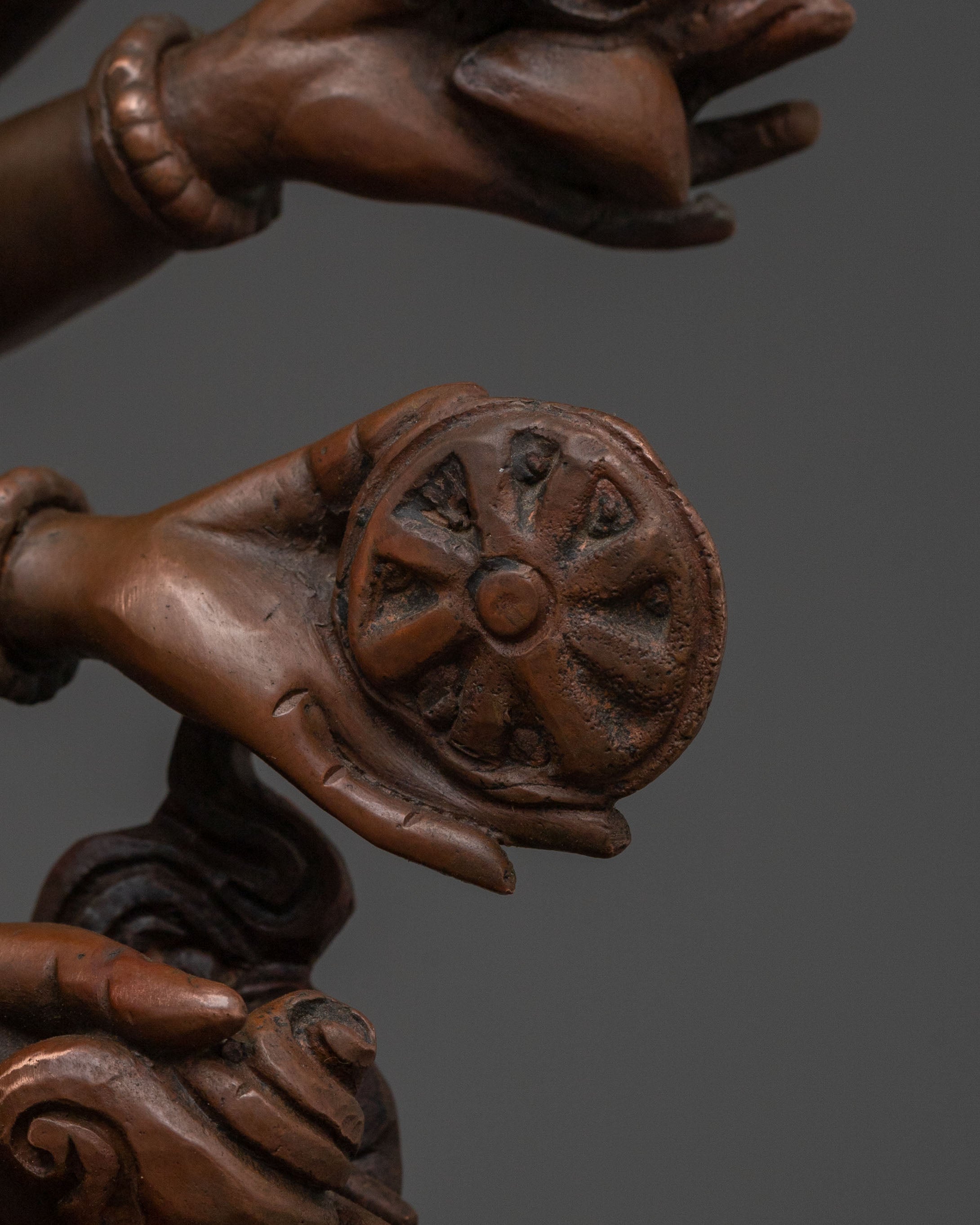 Sacred Chundi Sculpture | Oxidized Copper Figurine