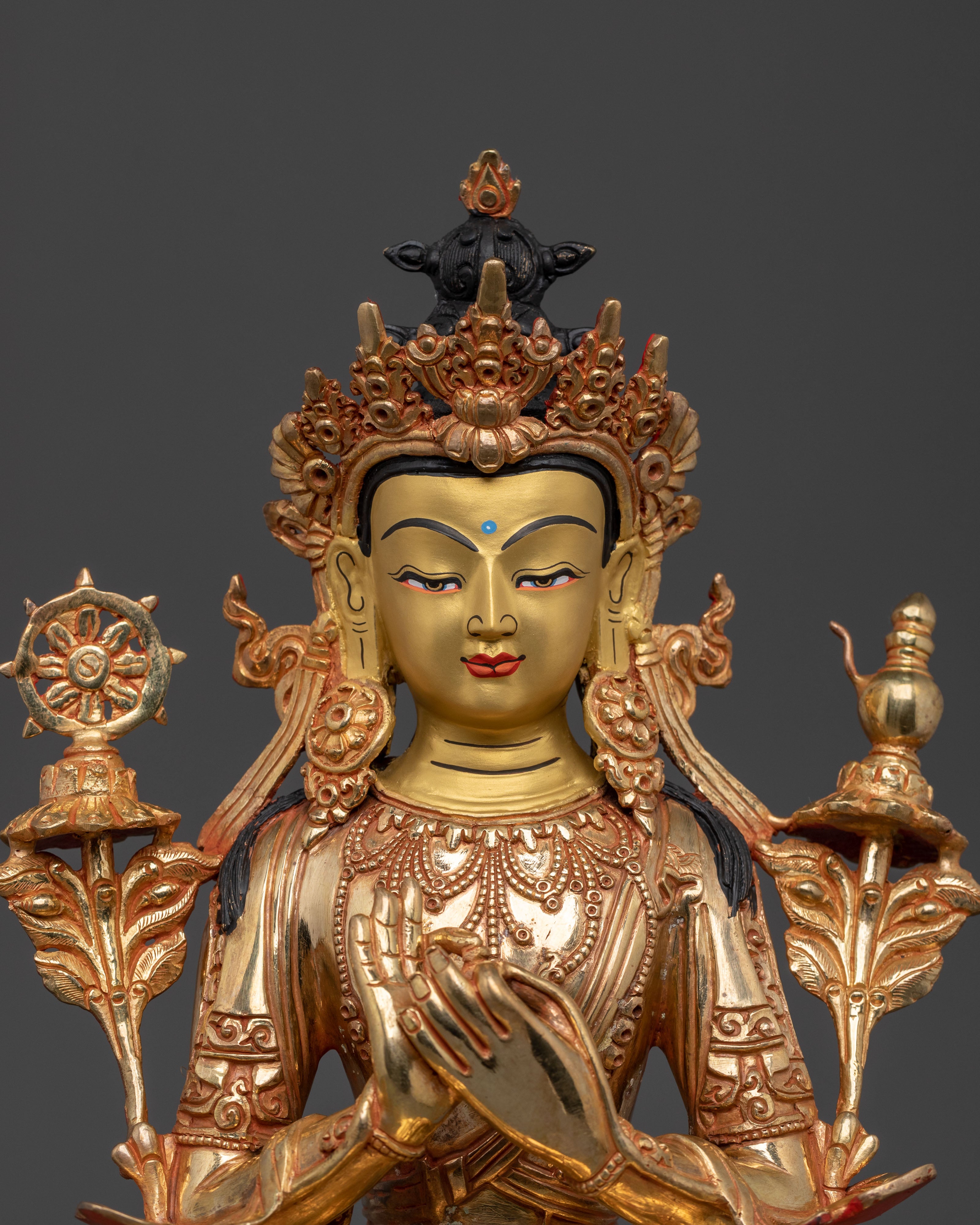 Maitreya Buddha Sculpture | Tibetan Buddhist Figurine