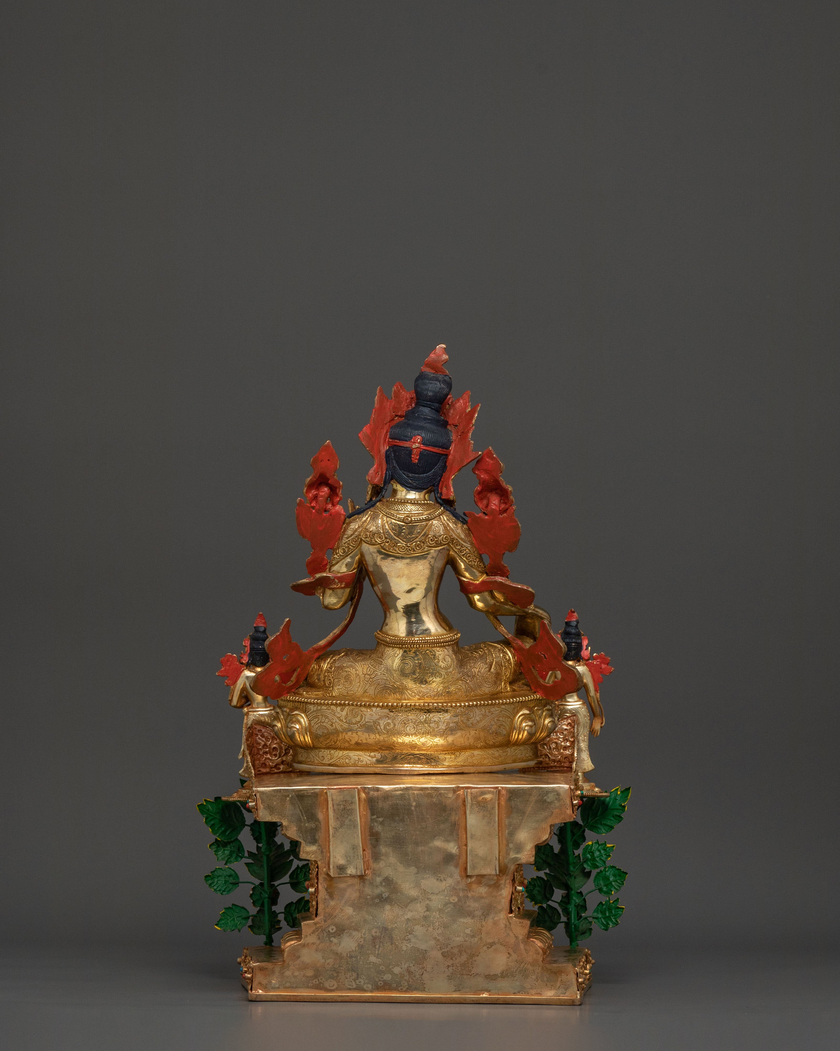 Twenty One Tara Buddhist Goddess Statue Set in 24K Gold