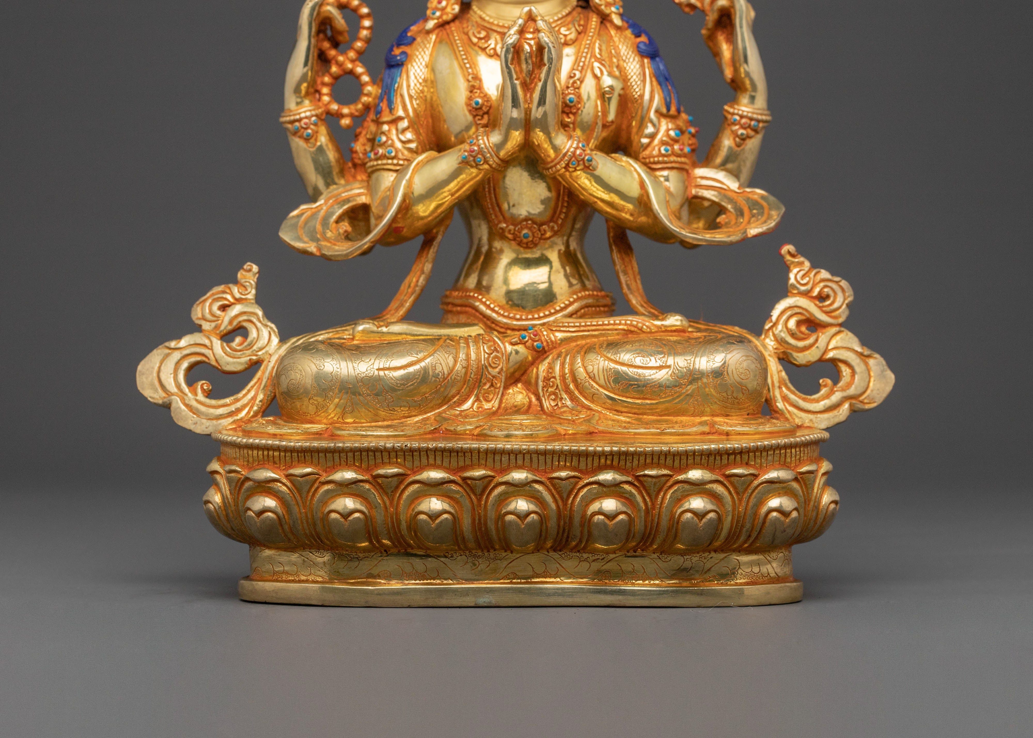 Divine Statue of Chenrezig – Handcrafted in Nepal