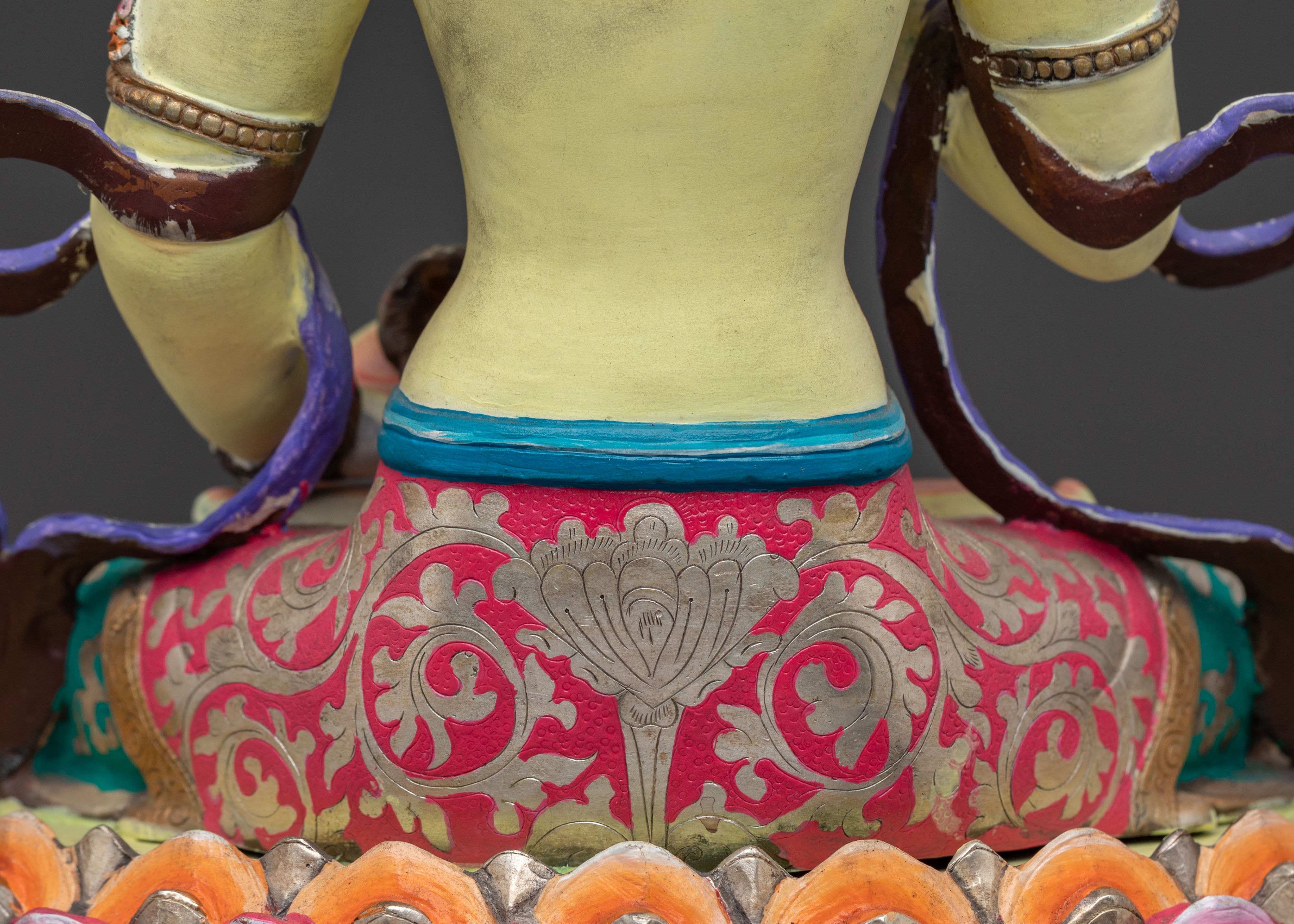 Vajrasattva Statue – 24K Gold Gilded Figure