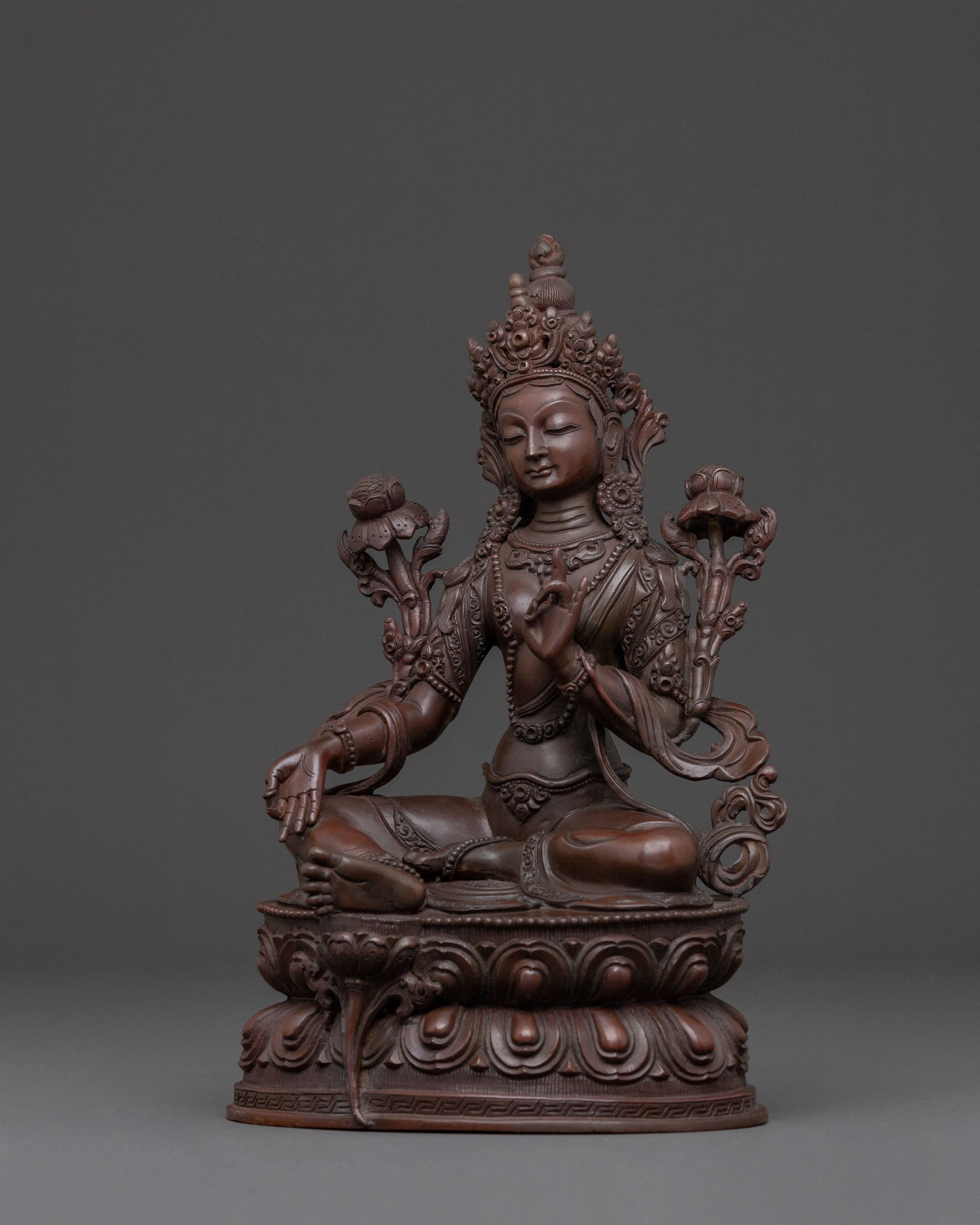 Green Tara Statue Protector of All Beings | Guardian of Mercy & Protection