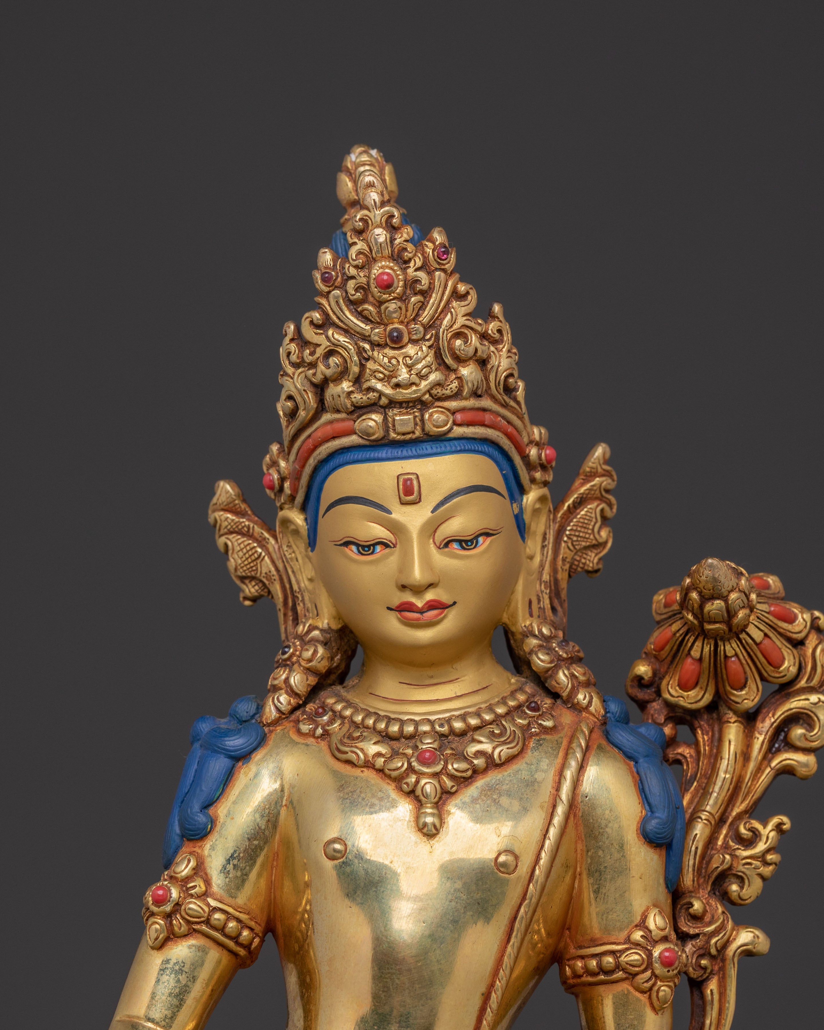 Padmapani Golden Statue | Meditational Decor