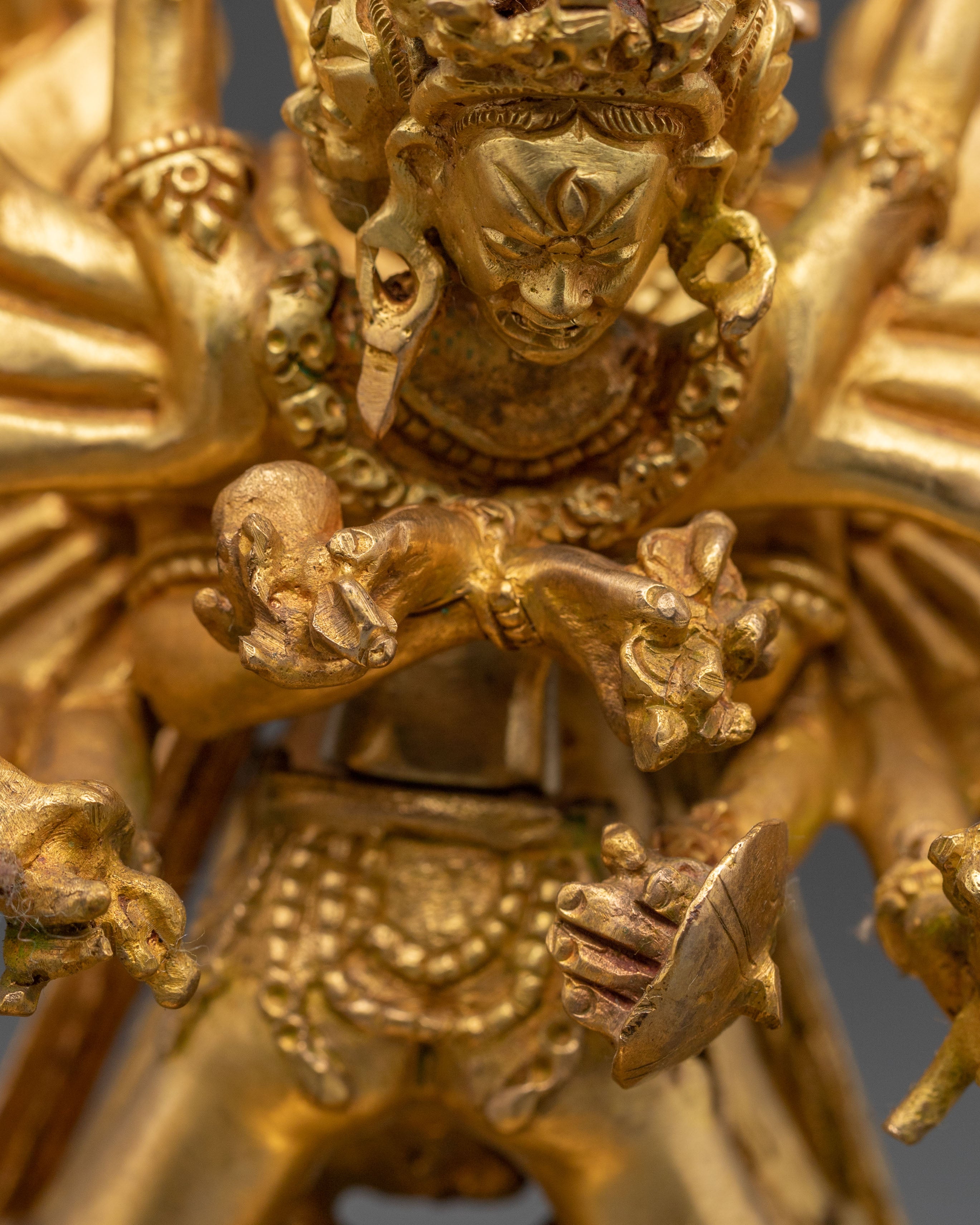 Chakrasamvara Statue: Wheel of Supreme Bliss | 24K Gold Gilded Copper