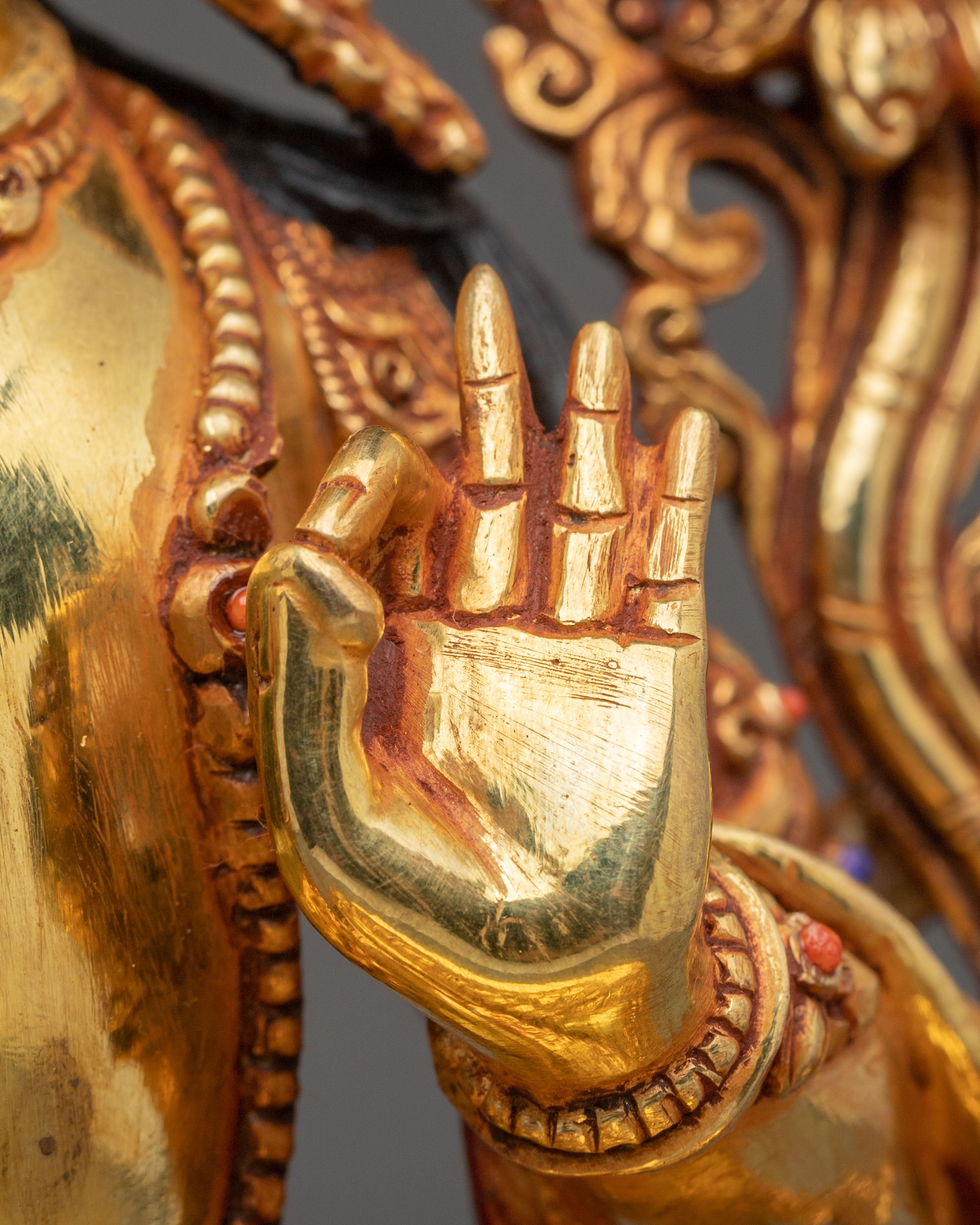Handmade Manjughoṣa Sculpture | Radiant Wisdom Figurine