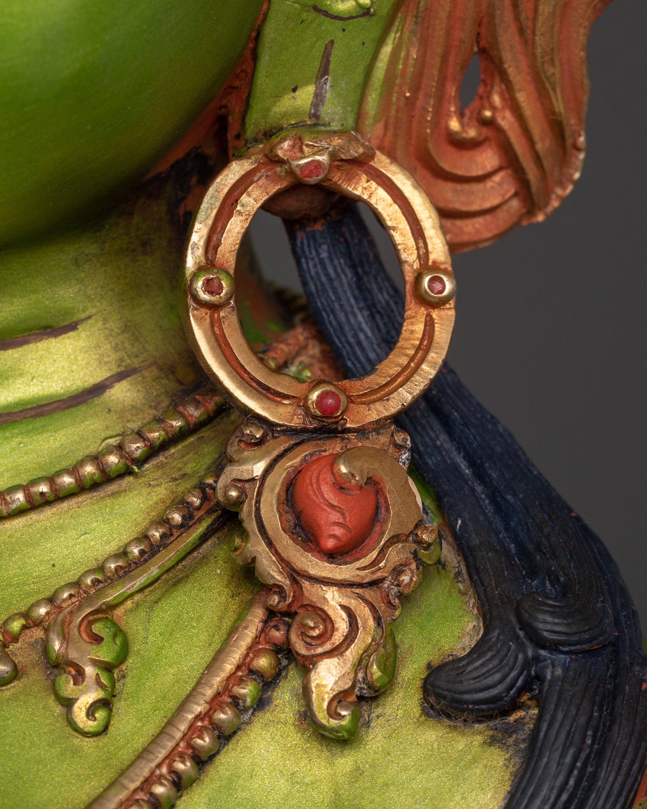 Sacred Guardian Green Tara Statue | Home Decor