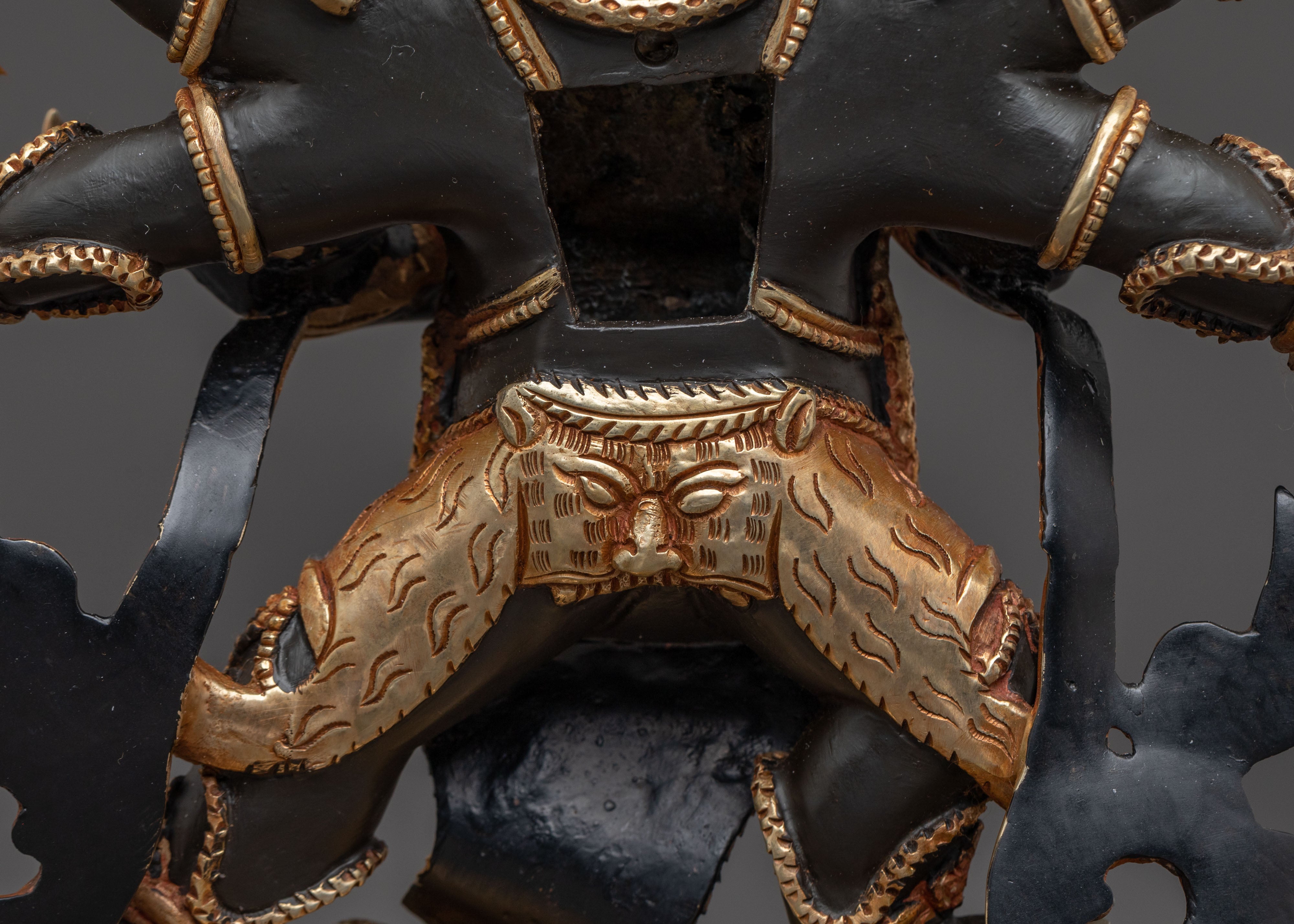 Six Armed Mahakala Wrathful Deity Statue | Divine Icon