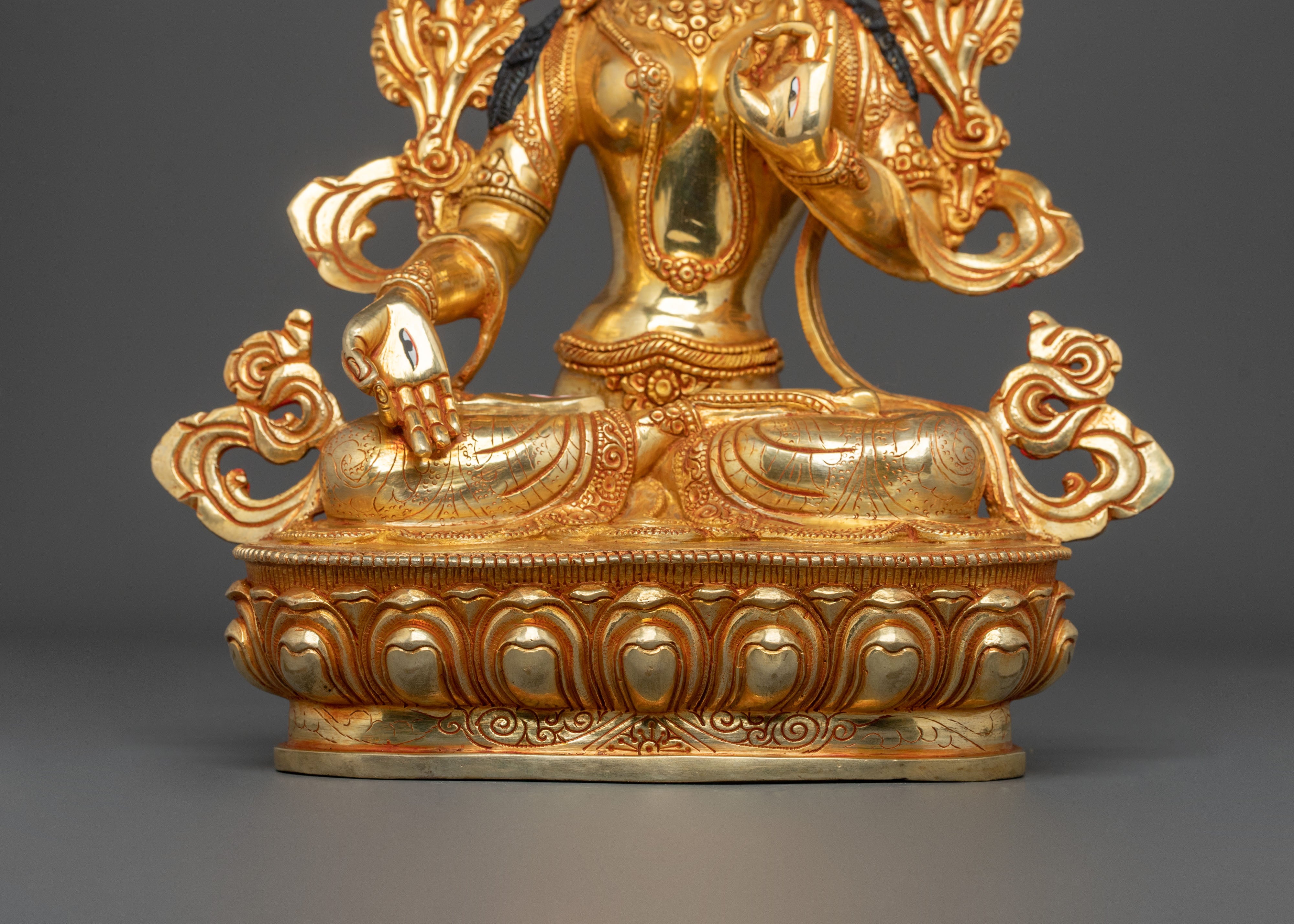 Tibetan White Tara Handmade Statue |  Goddess of Compassion