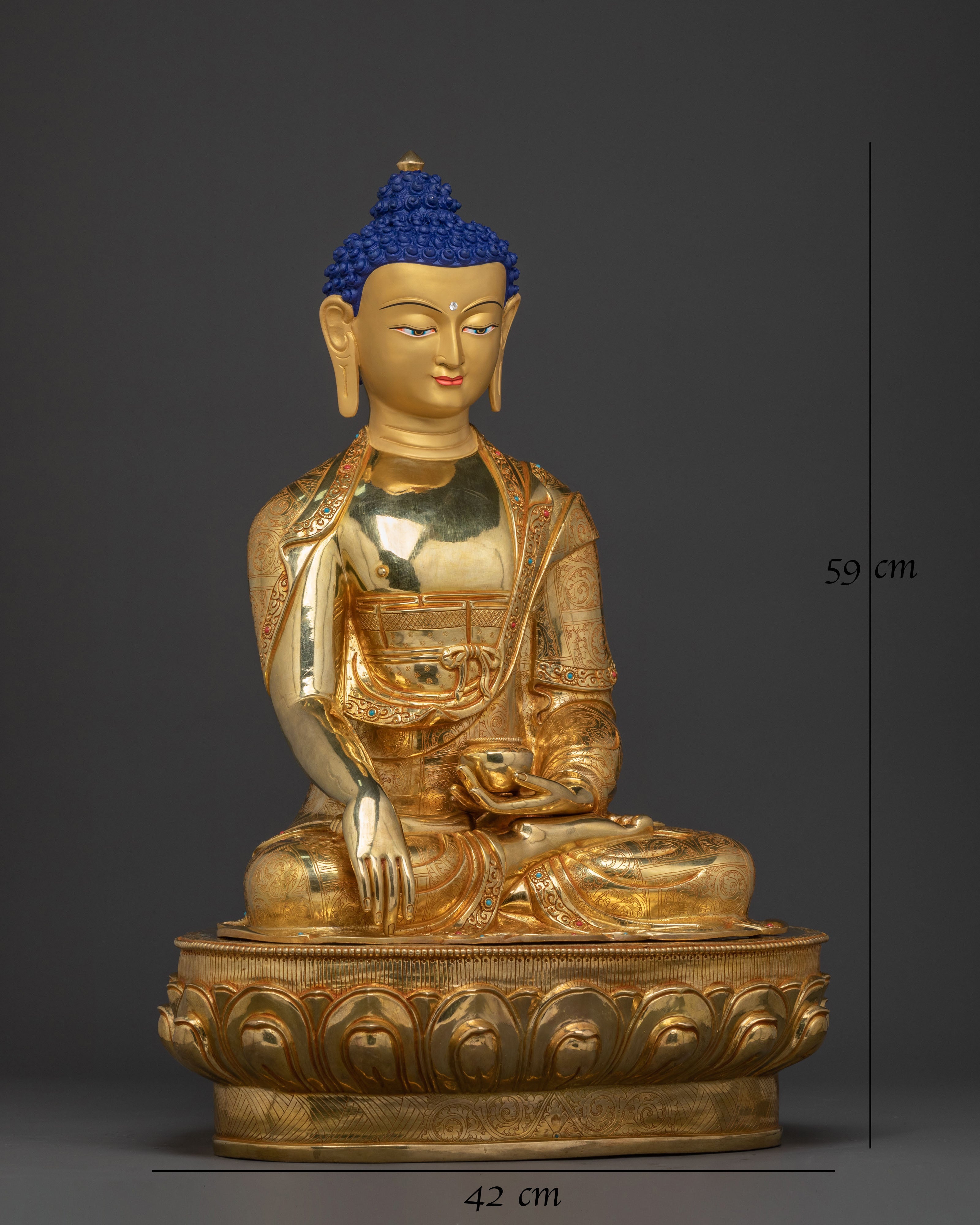 Shakyamuni Buddha Enlightened Golden Statue