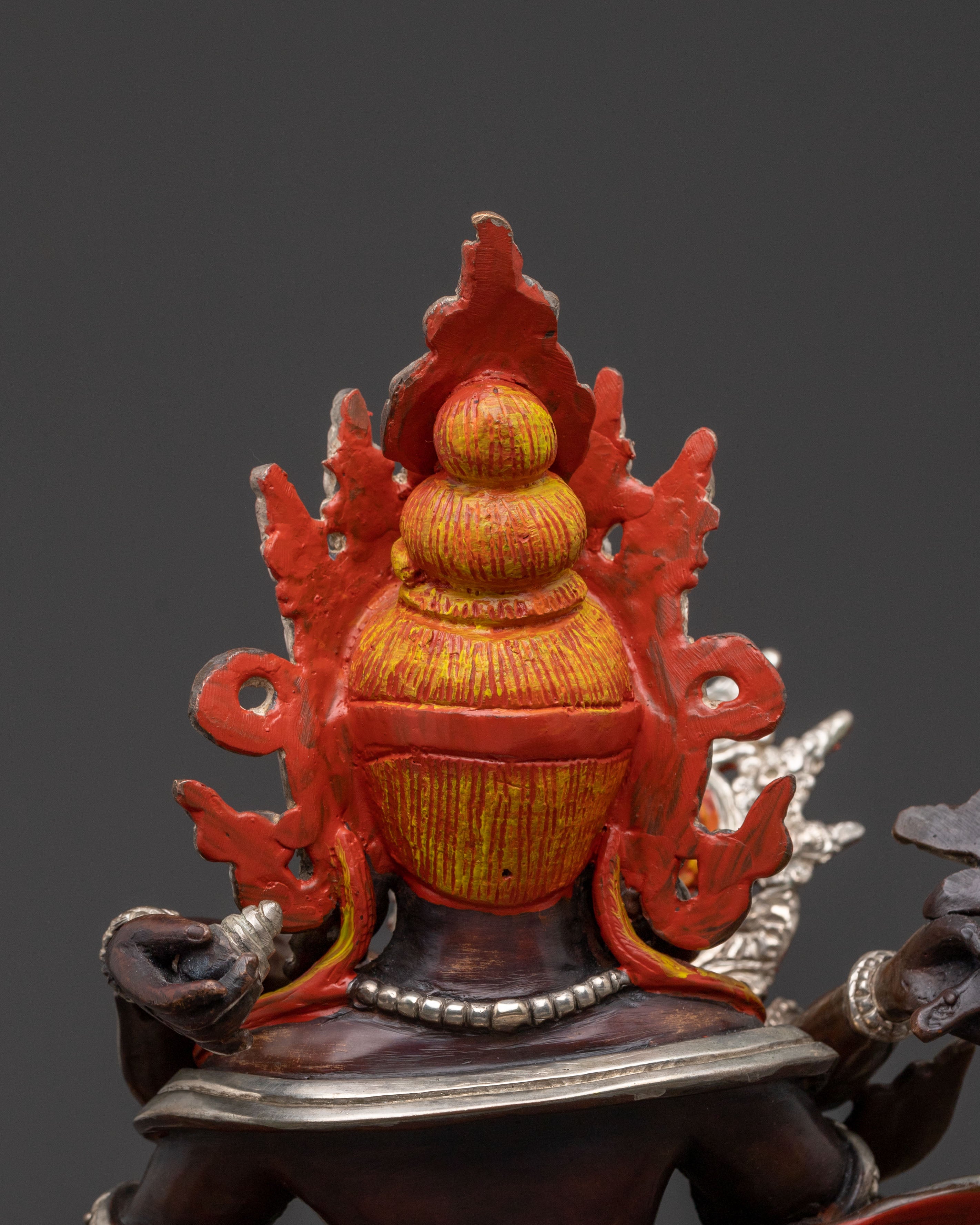 Green Dzambhala Statue: Oxidized Copper Abundance