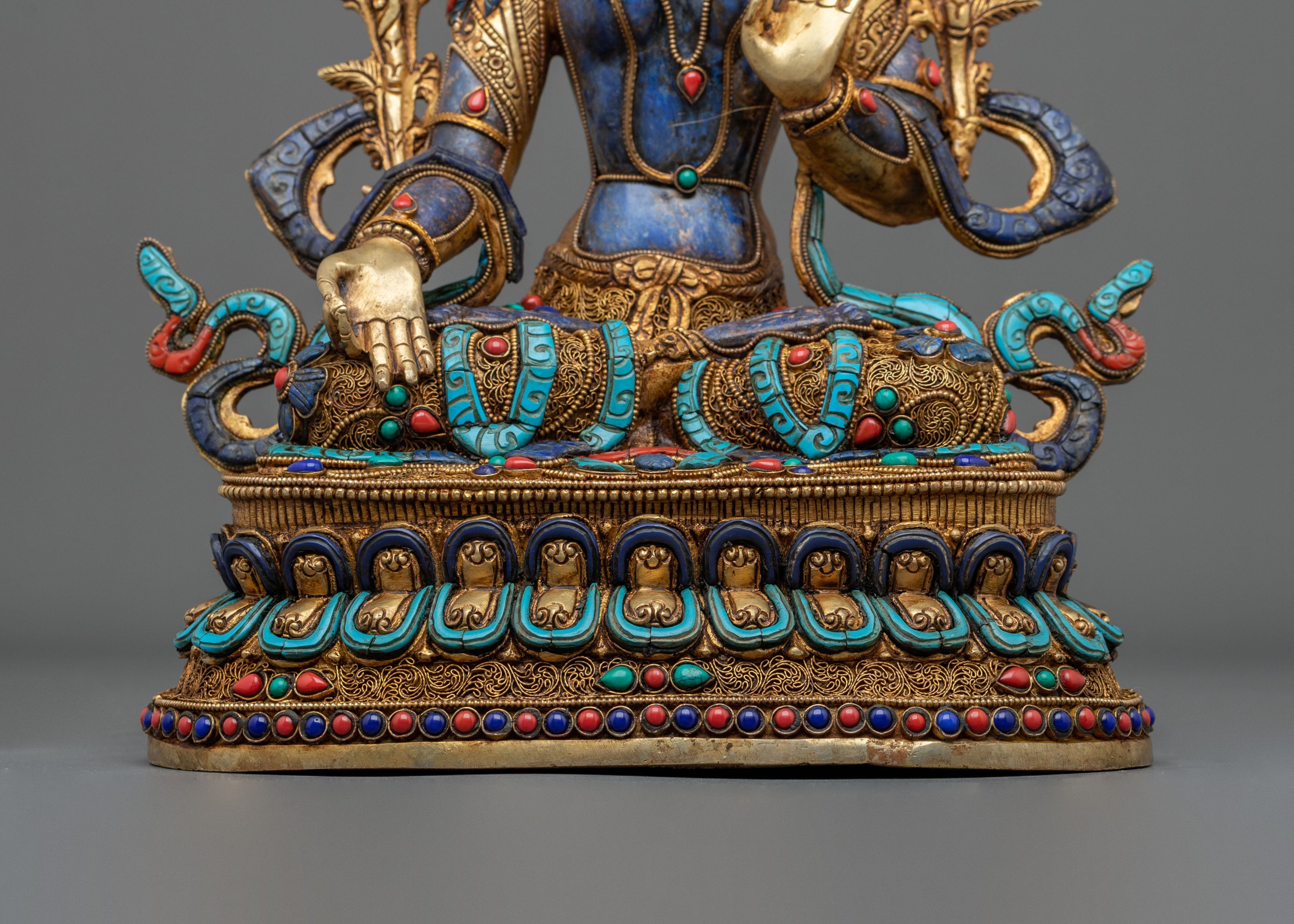 White Tara Gold & Acrylic Painted Statue | Home Decor