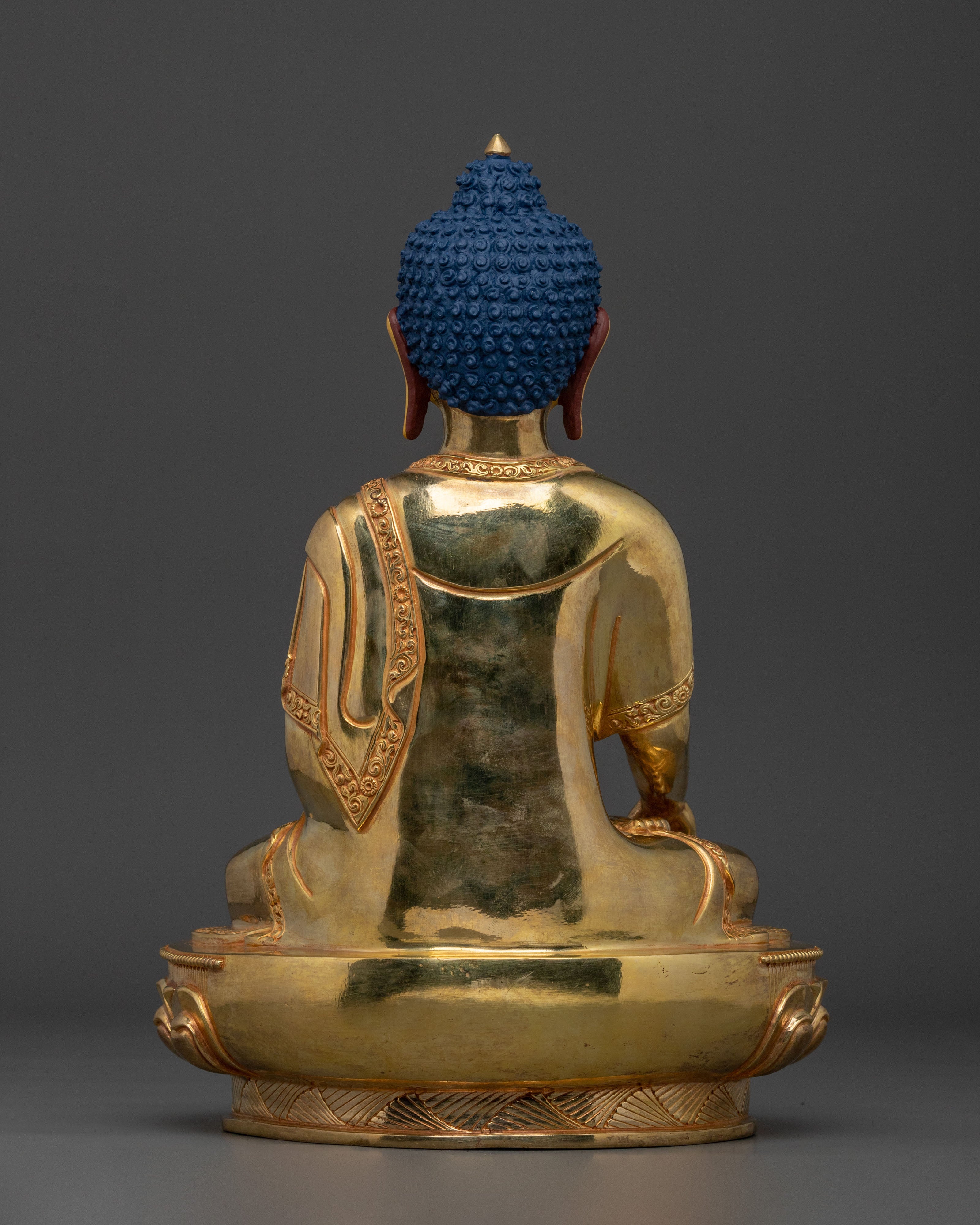 Hand Carved Gautama Buddha Statue | Tibetan Buddhist Altar Decor