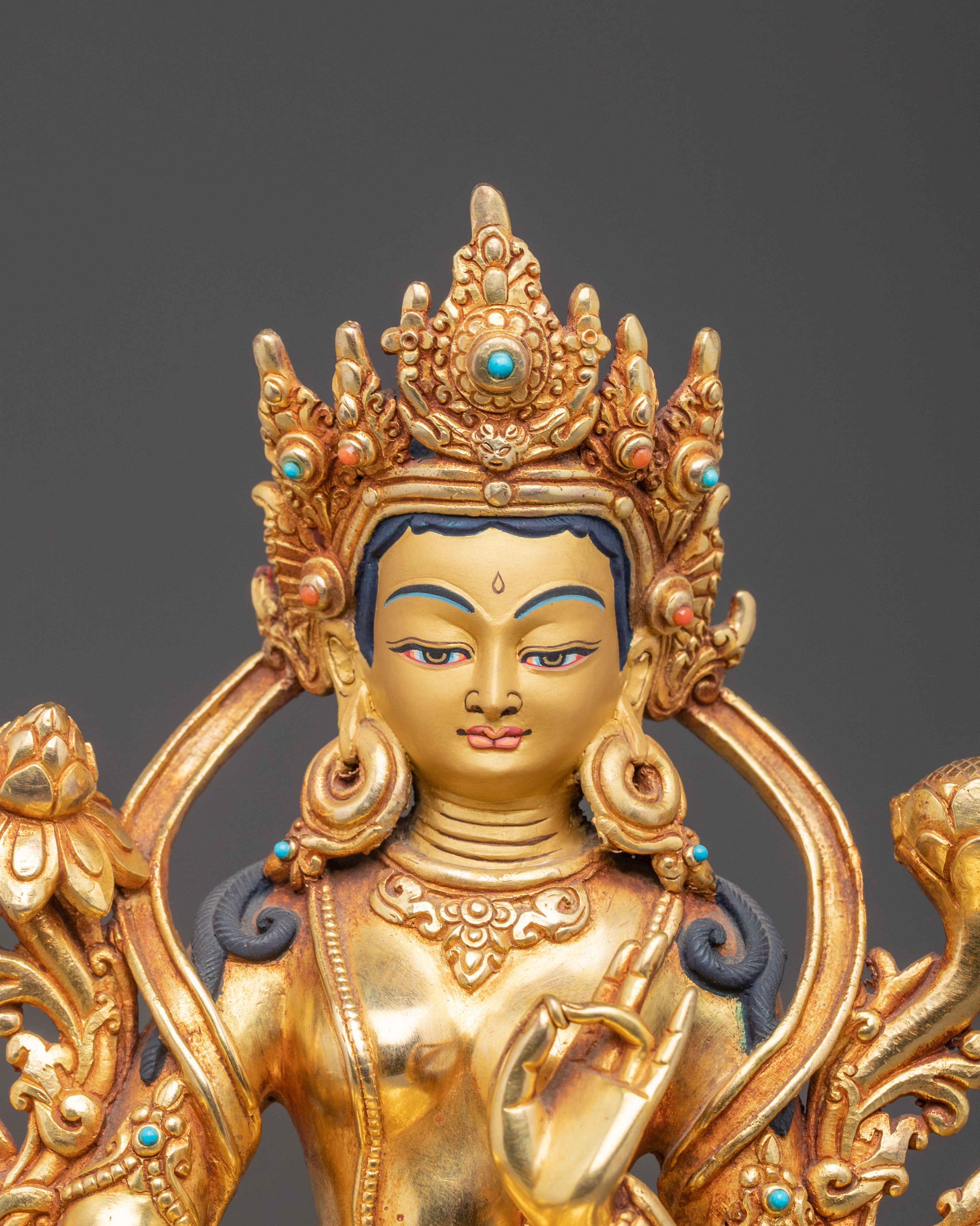 Peaceful Sculpture of Mother Green Tara | Compassion Goddess