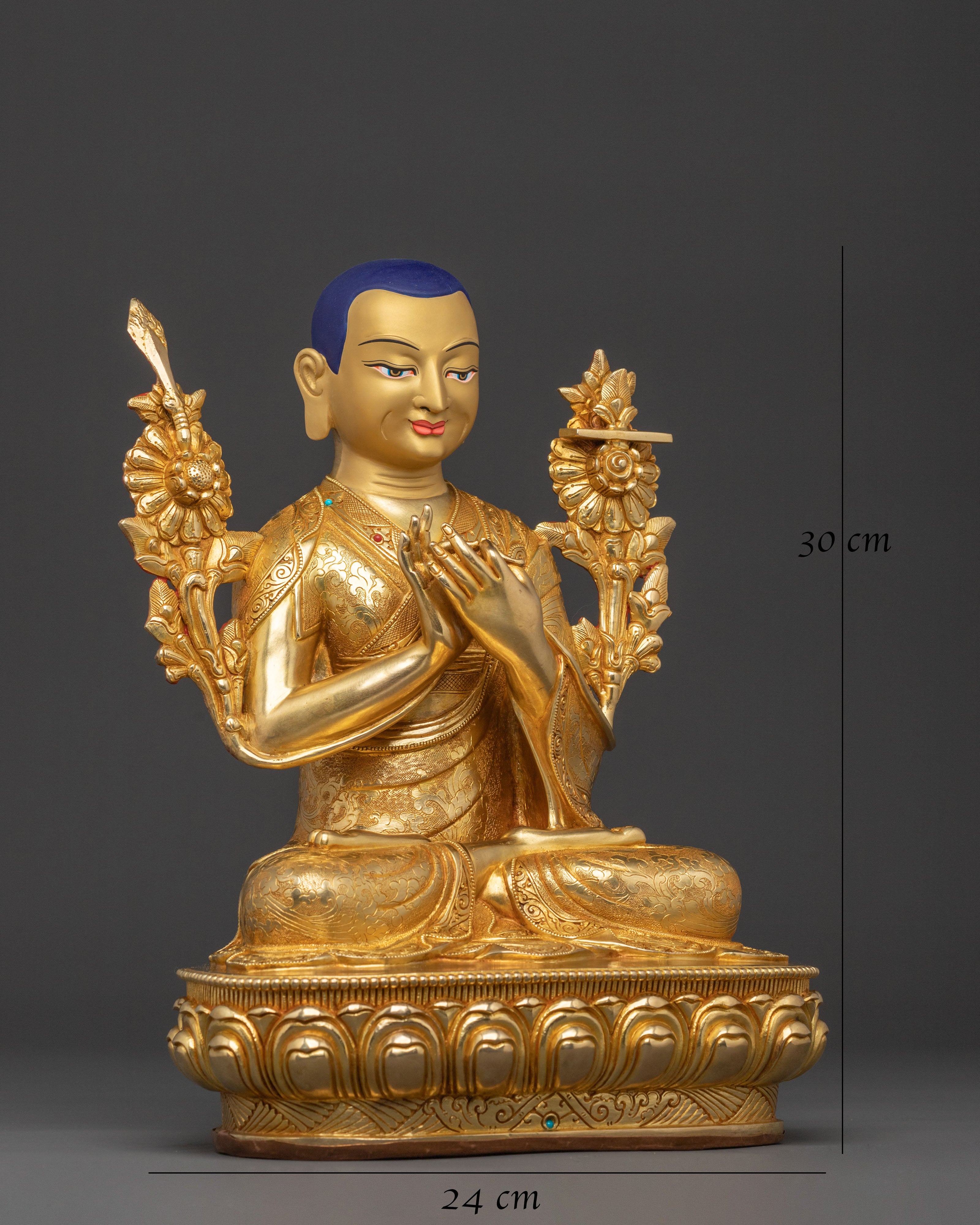 Tsongkhapa with Two Disciples Statue Set | Himalayan Buddhist Art