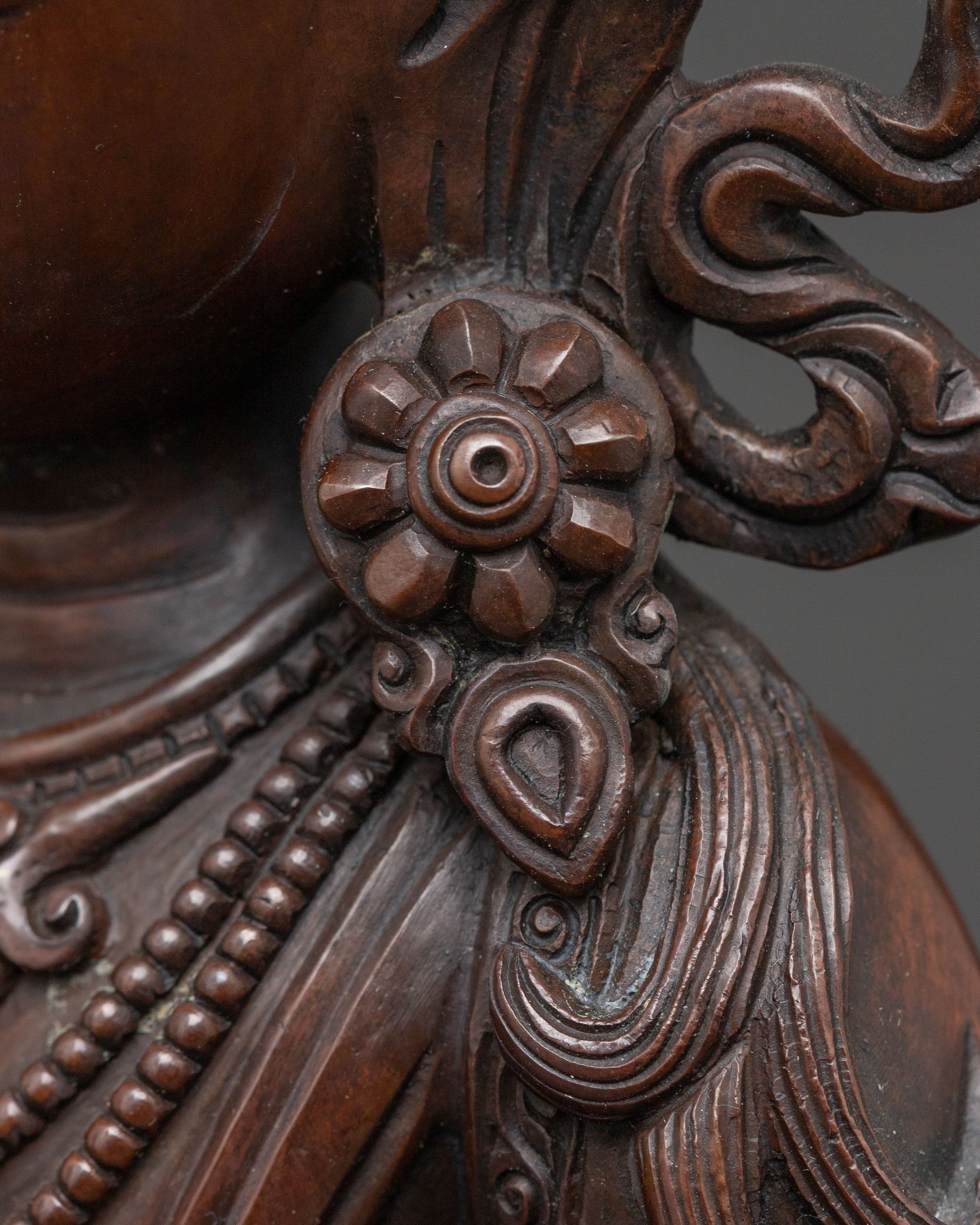 Divine Vajrasattva Sculpture – Oxidized Copper Masterpiece
