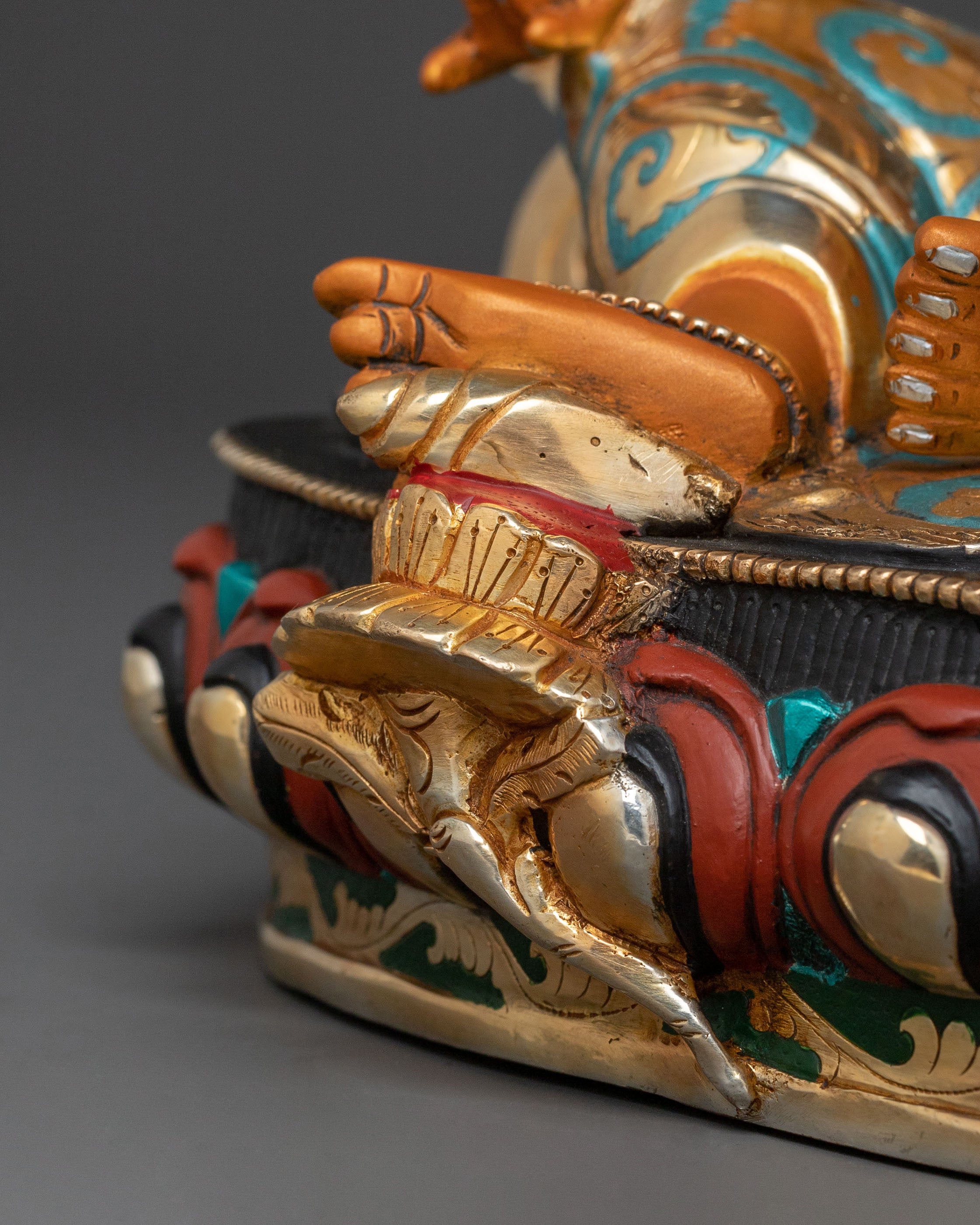 Dzambhala God of Wealth Handcrafted Statue — Gilded Copper Masterpiece