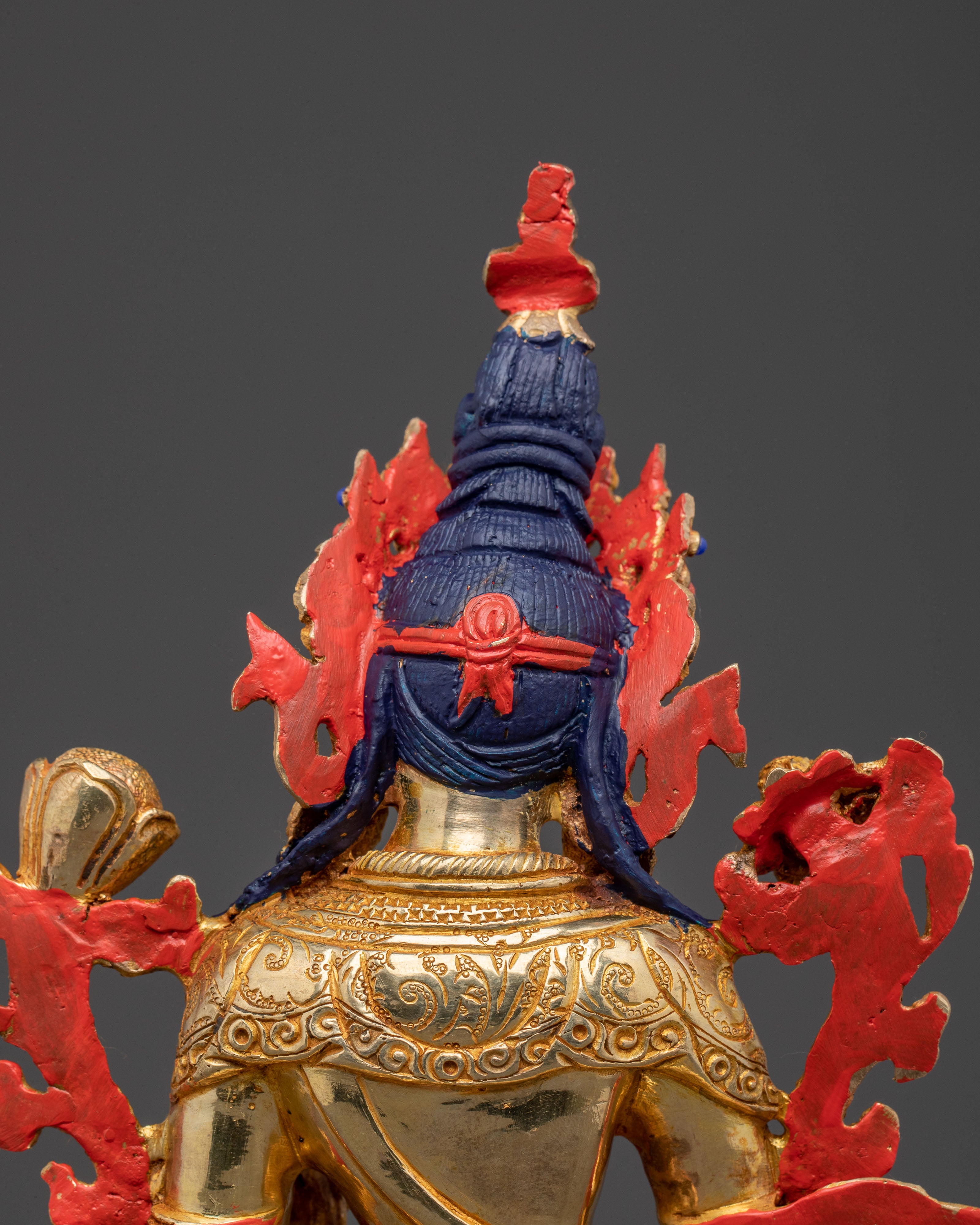 Handcrafted Grace Green Tara Statue - Gilded Copper