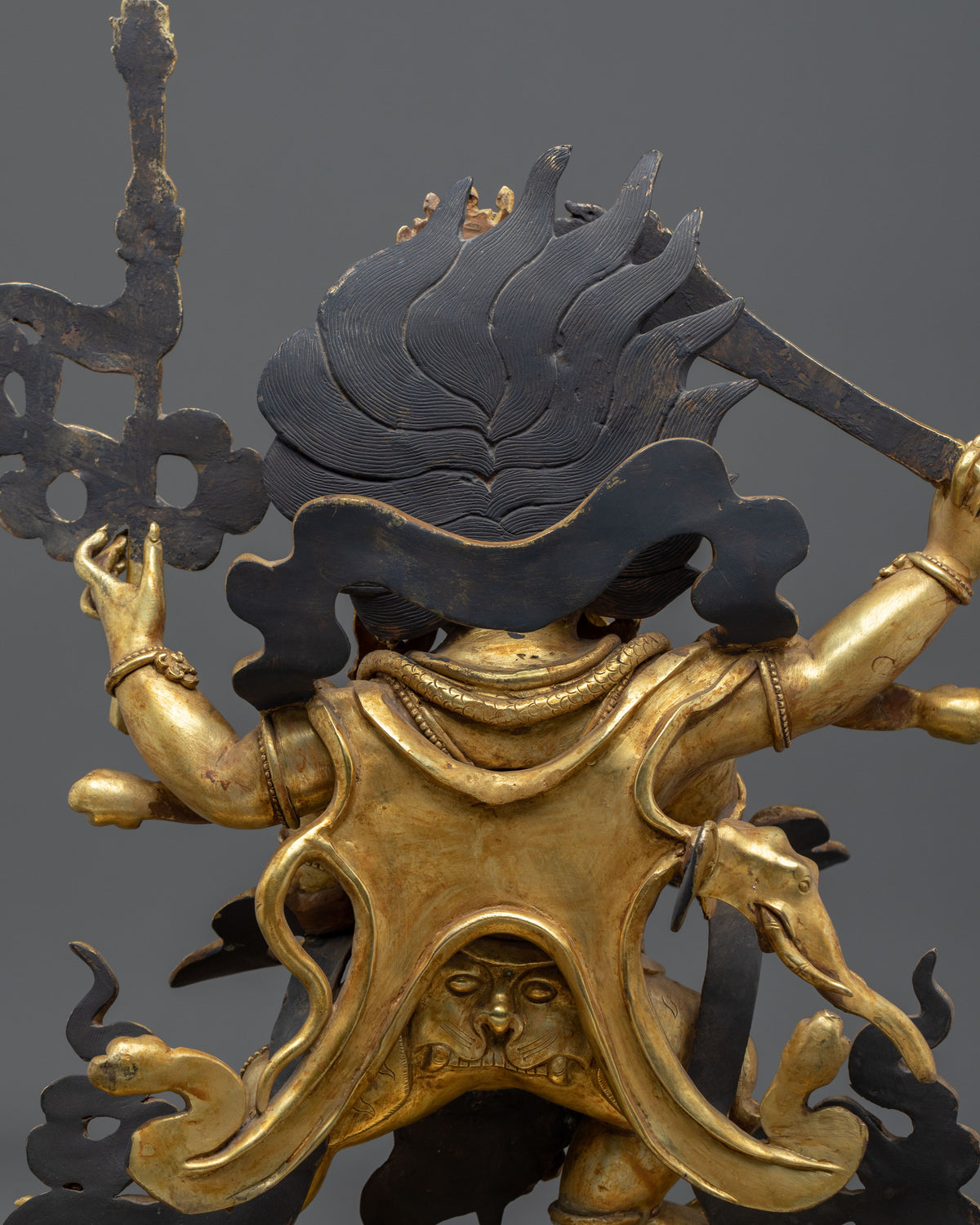 Sacred Protector Four Armed Mahakala Statue