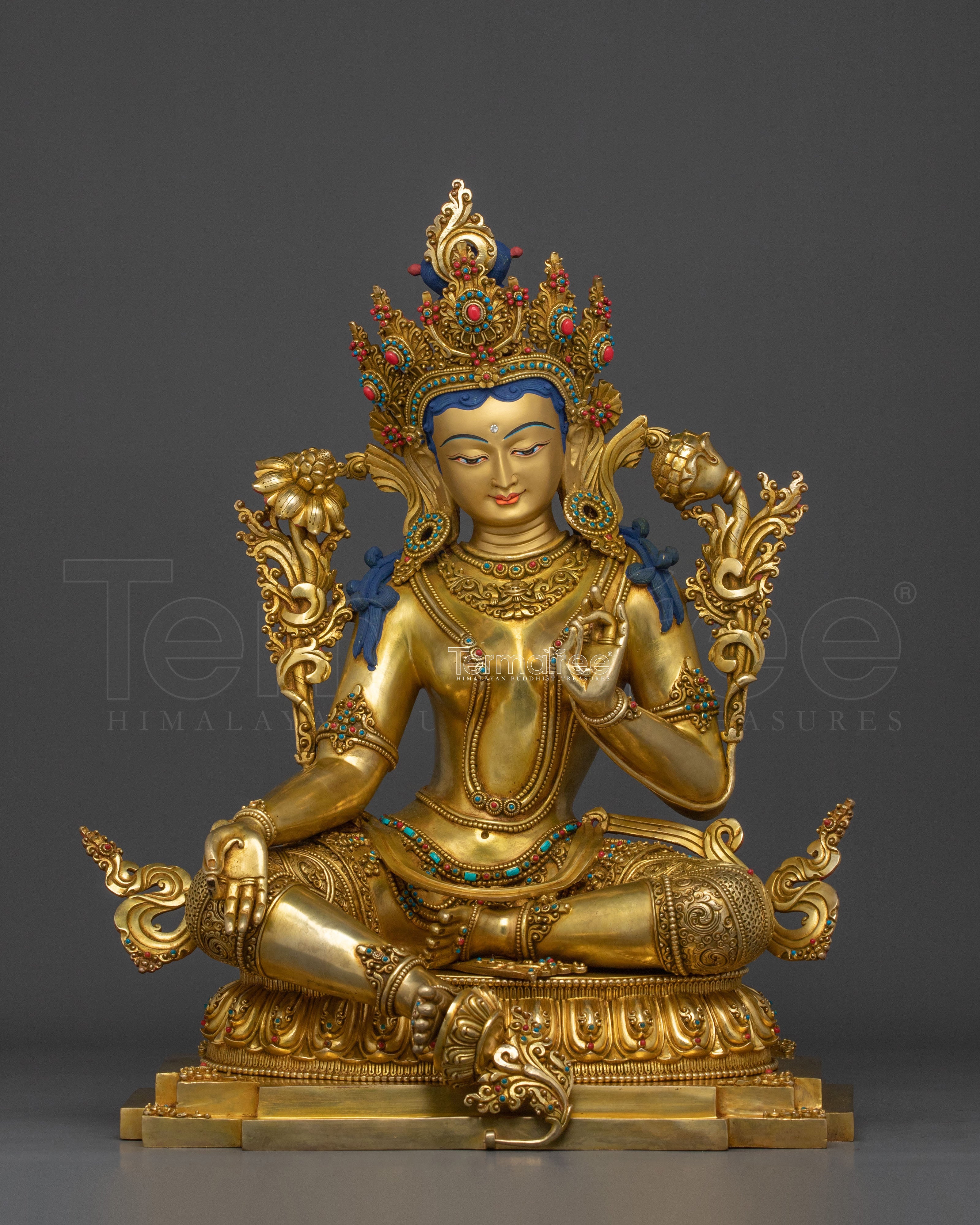Green Tara Divine Protector Statue | Bodhisattva of Wisdom and Enlightened