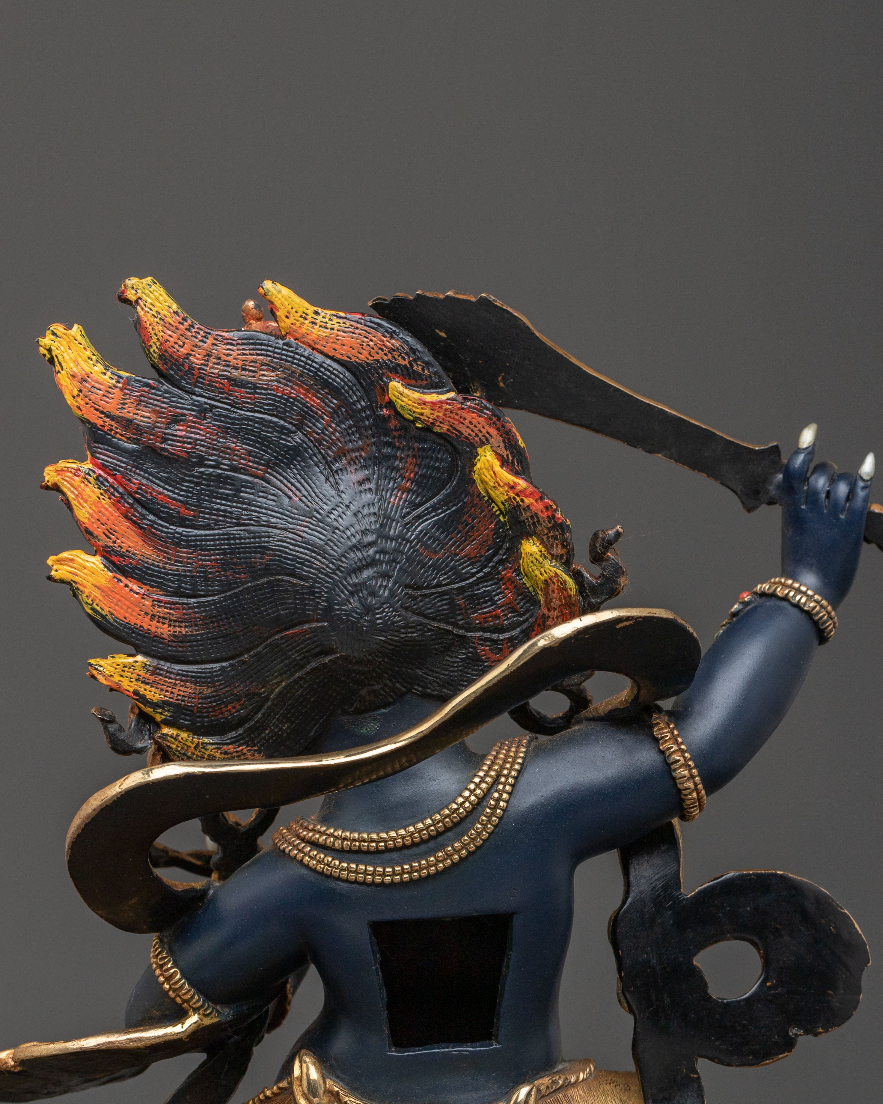 Achala Statue with Gold and Acrylic Paintings | Fierce Guardian