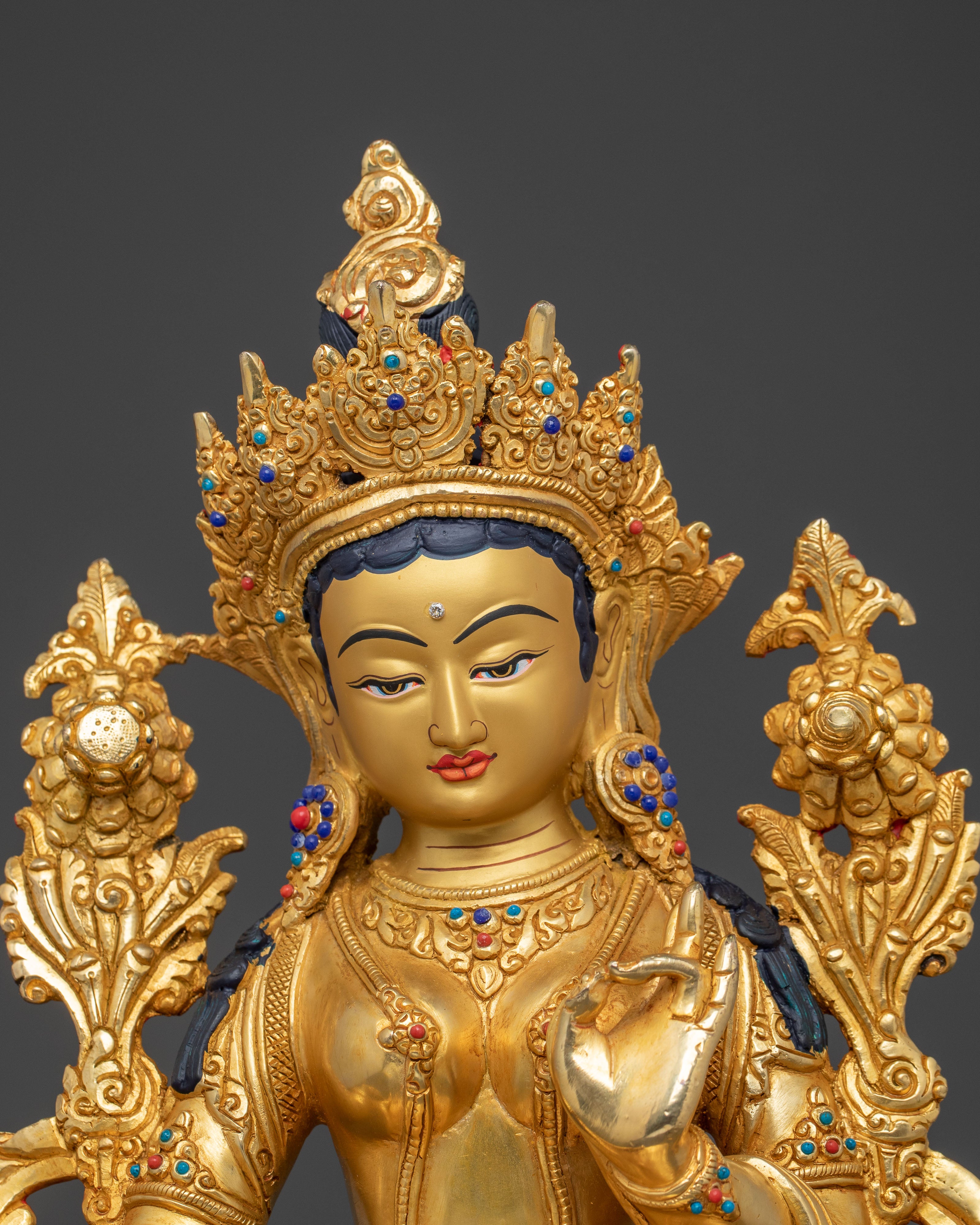 Green Tara Divine Feminine Statue: Goddess of Compassion