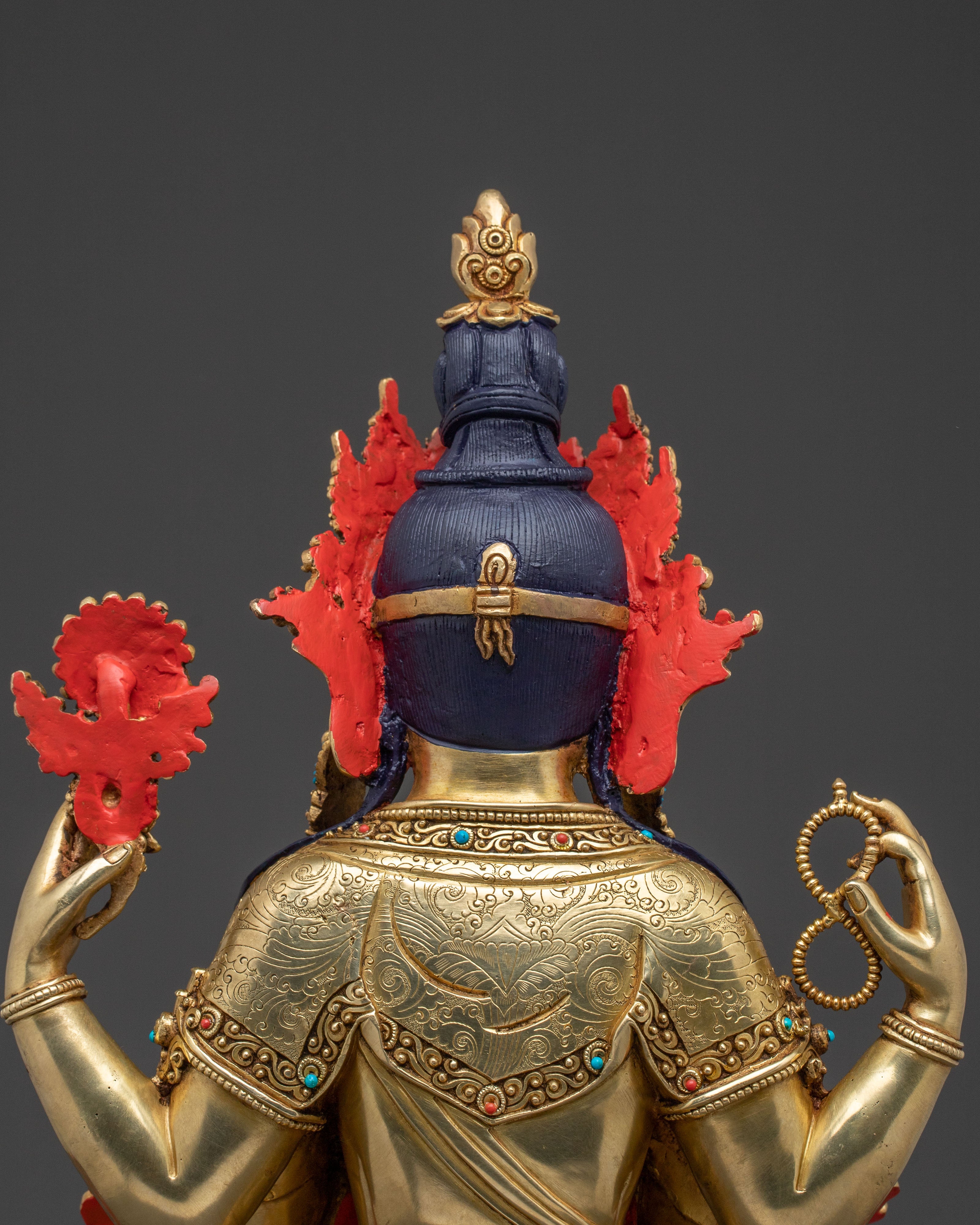 Handcrafted Statue of Avalokiteshvara: Guardian of Compassion
