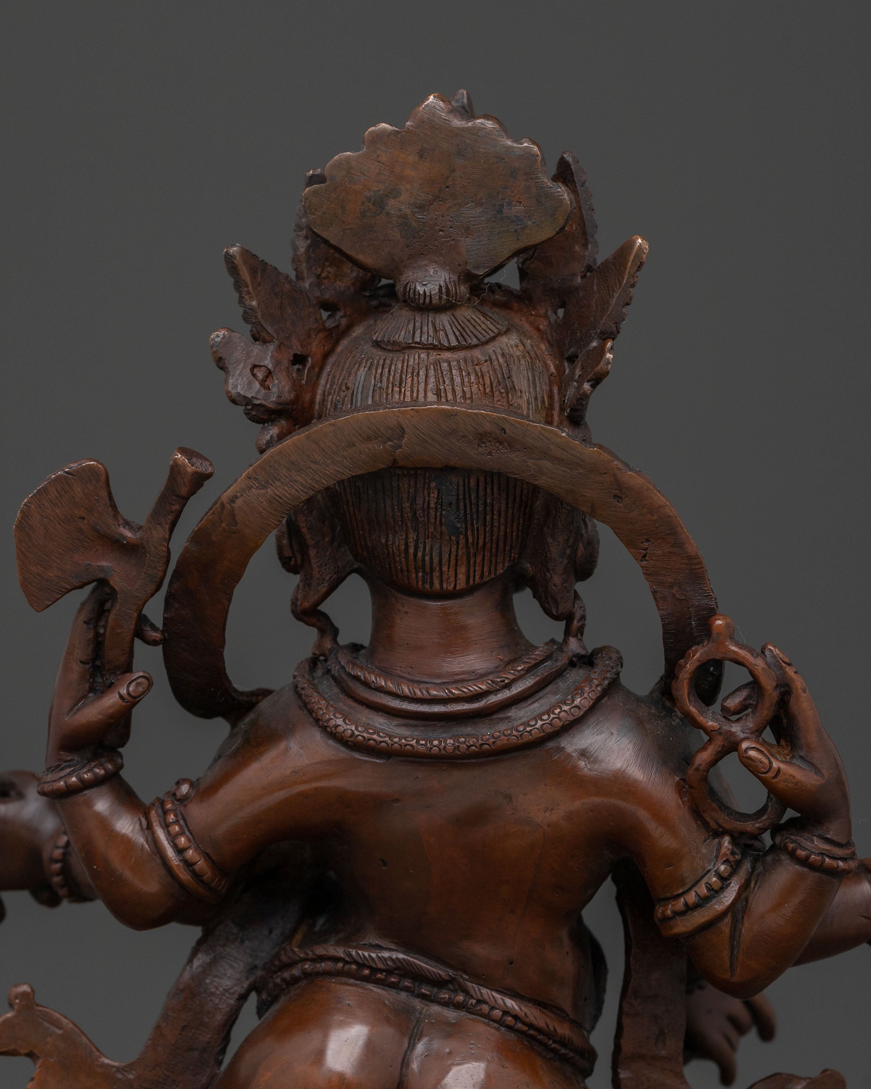 God Ganesh: Oxidized Copper Handcrafted Sculpture
