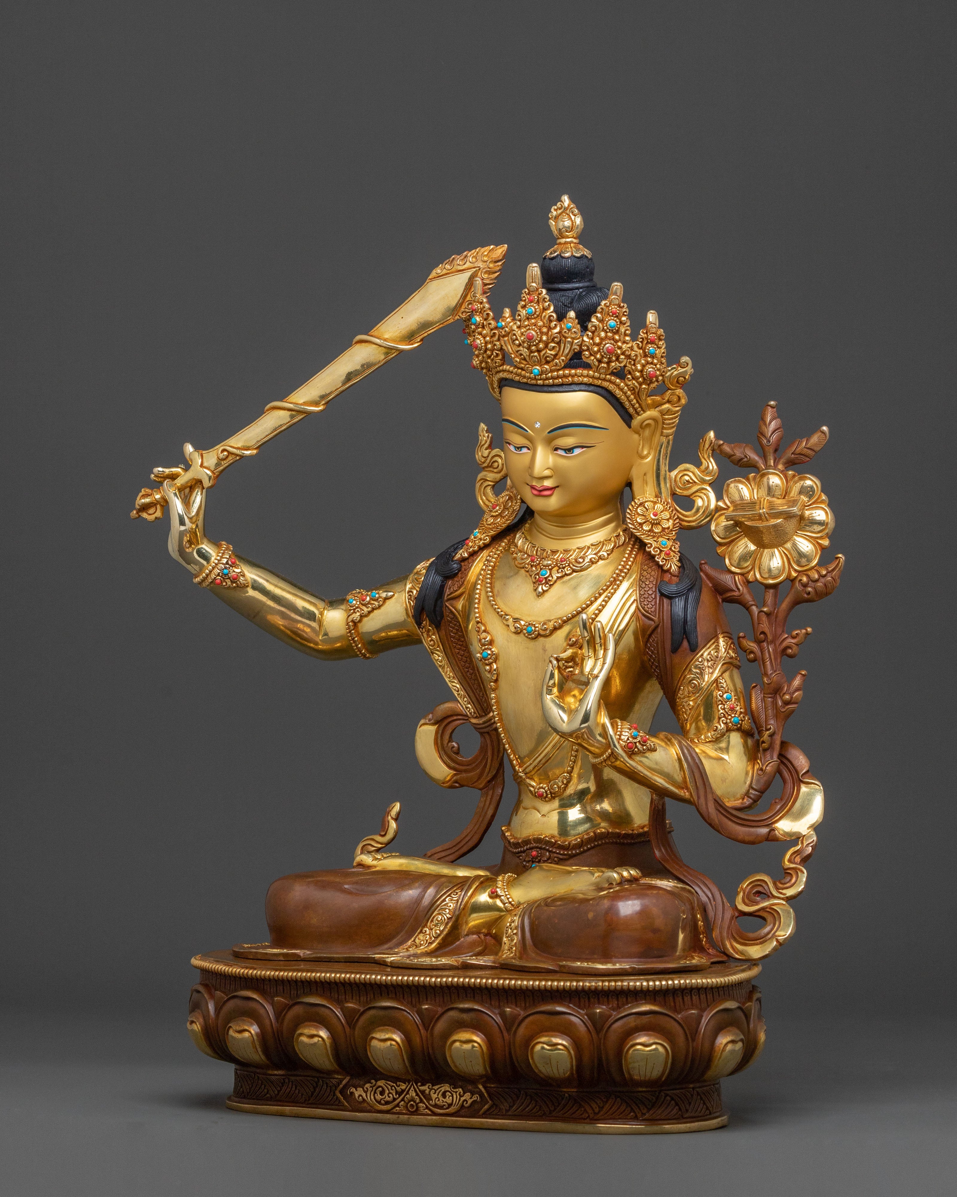 Manjushri Sacred Statue | Handcrafted Wisdom Figure