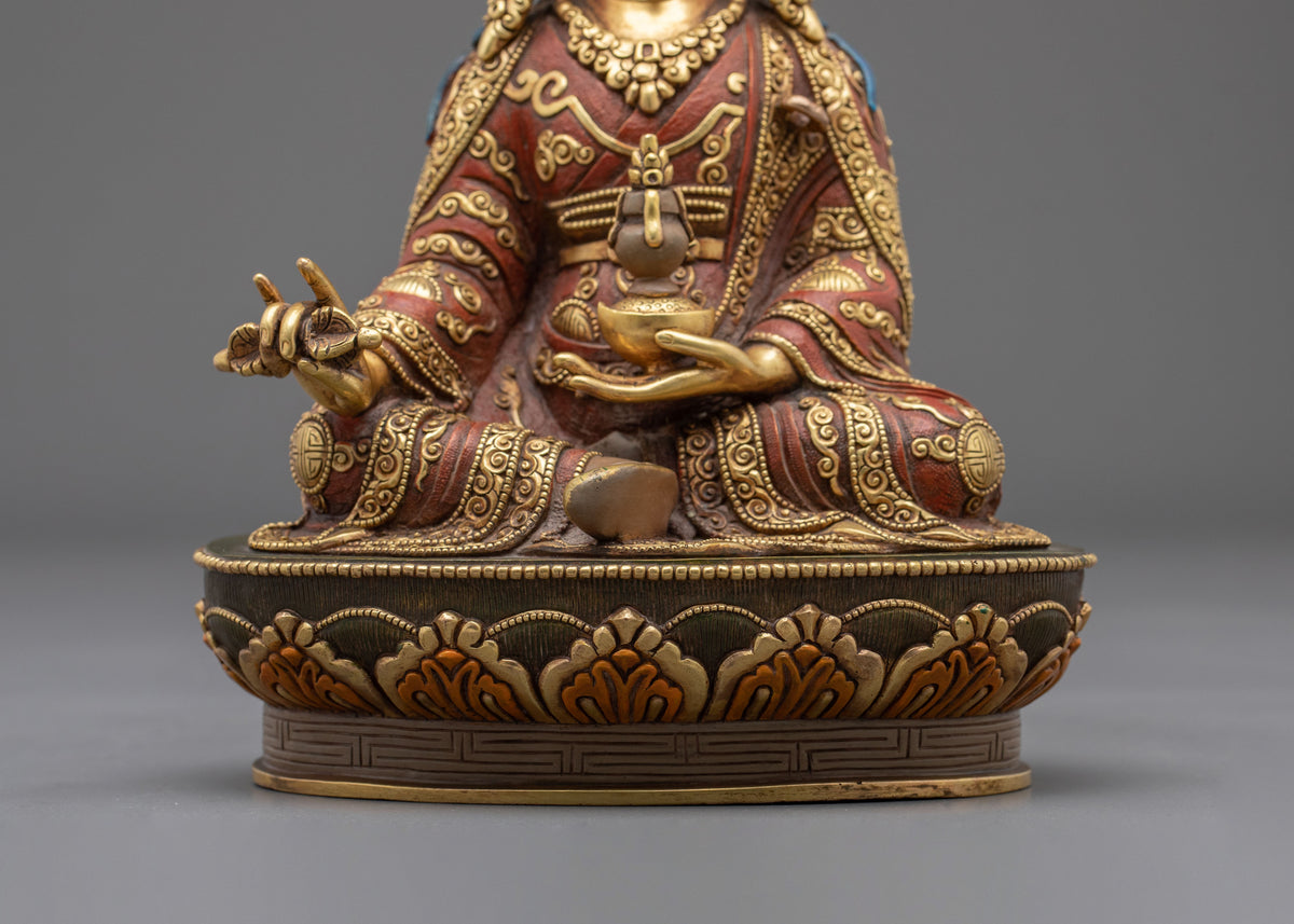 Guru Rinpoche Statue | 24K Gold Gilded Copper