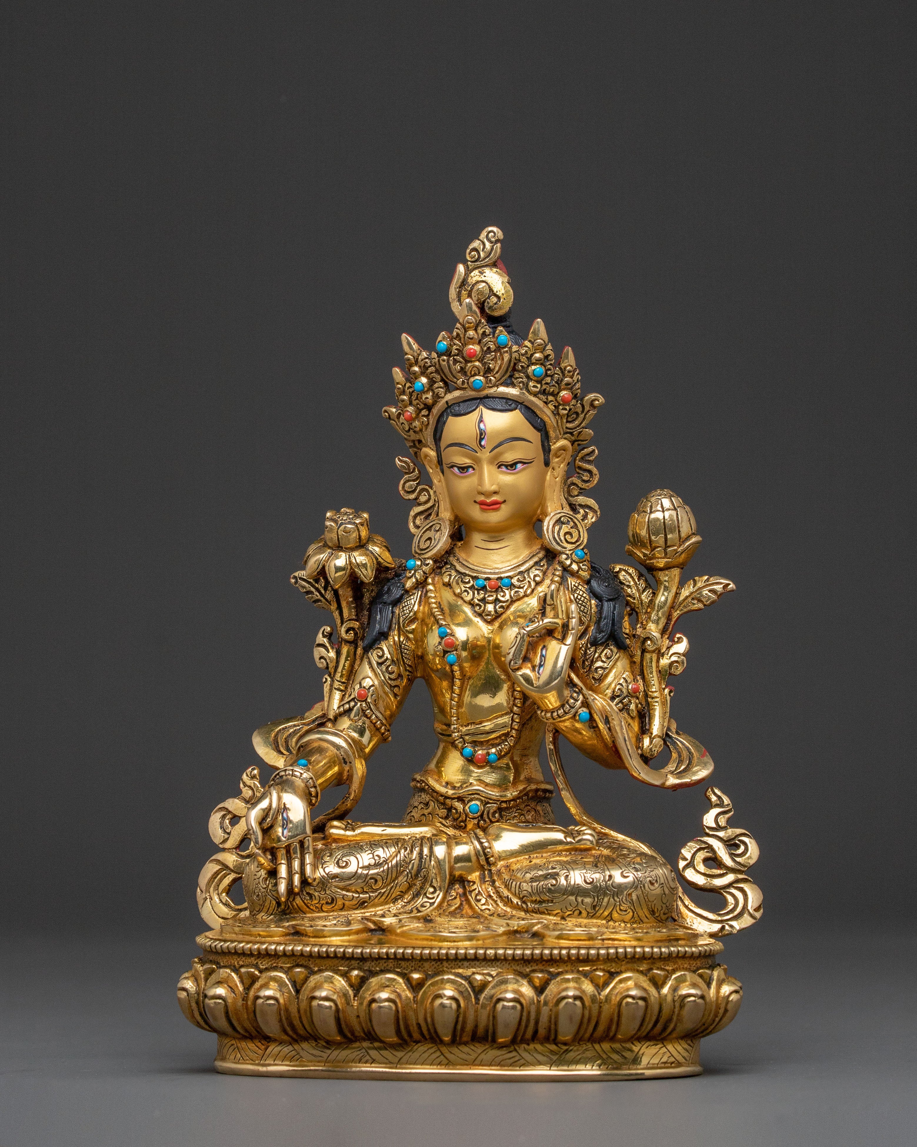 White Tara Longevity Deity Statue | Altar Decor