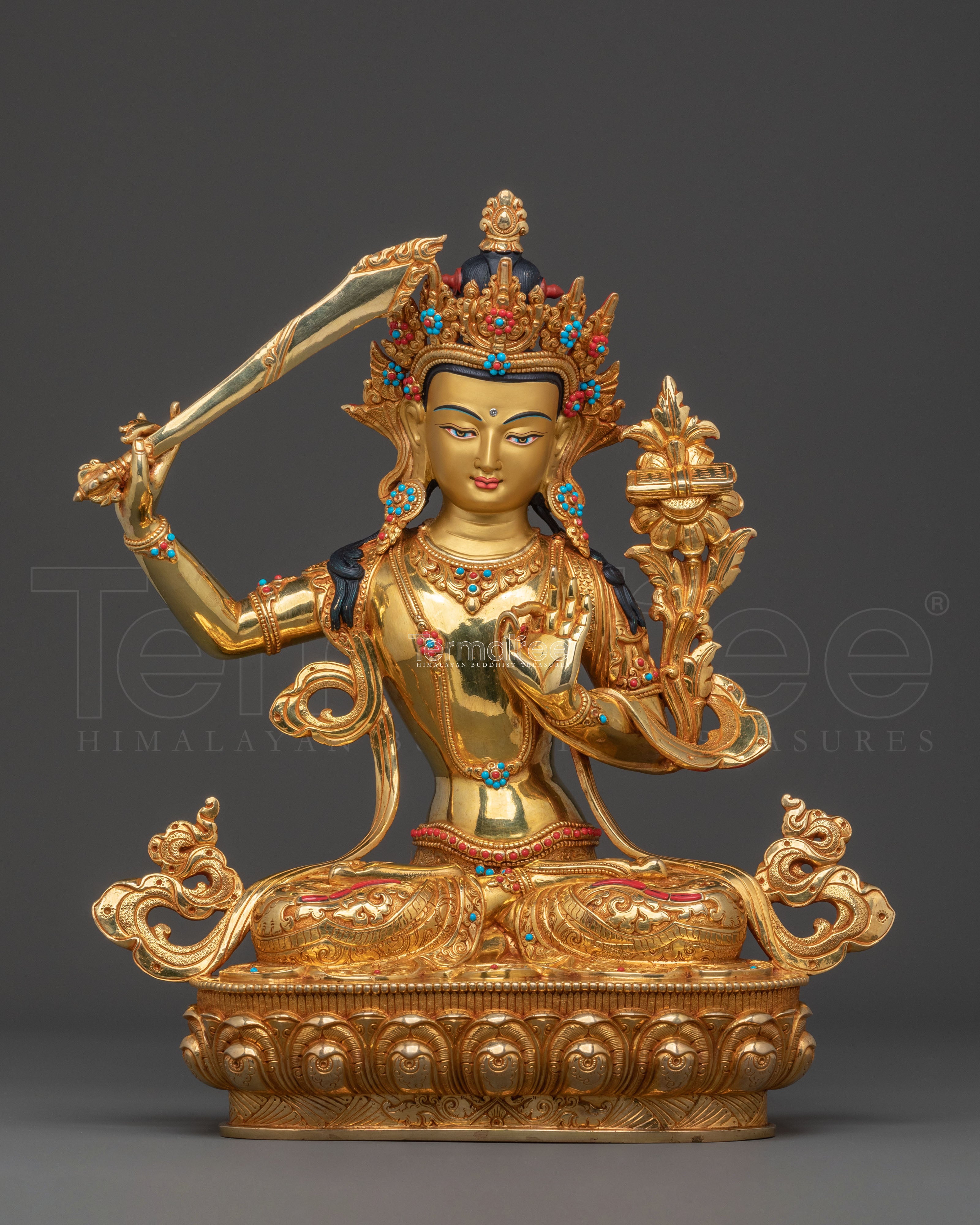 Manjushri Wisdom Statue | Sacred Altar Decor