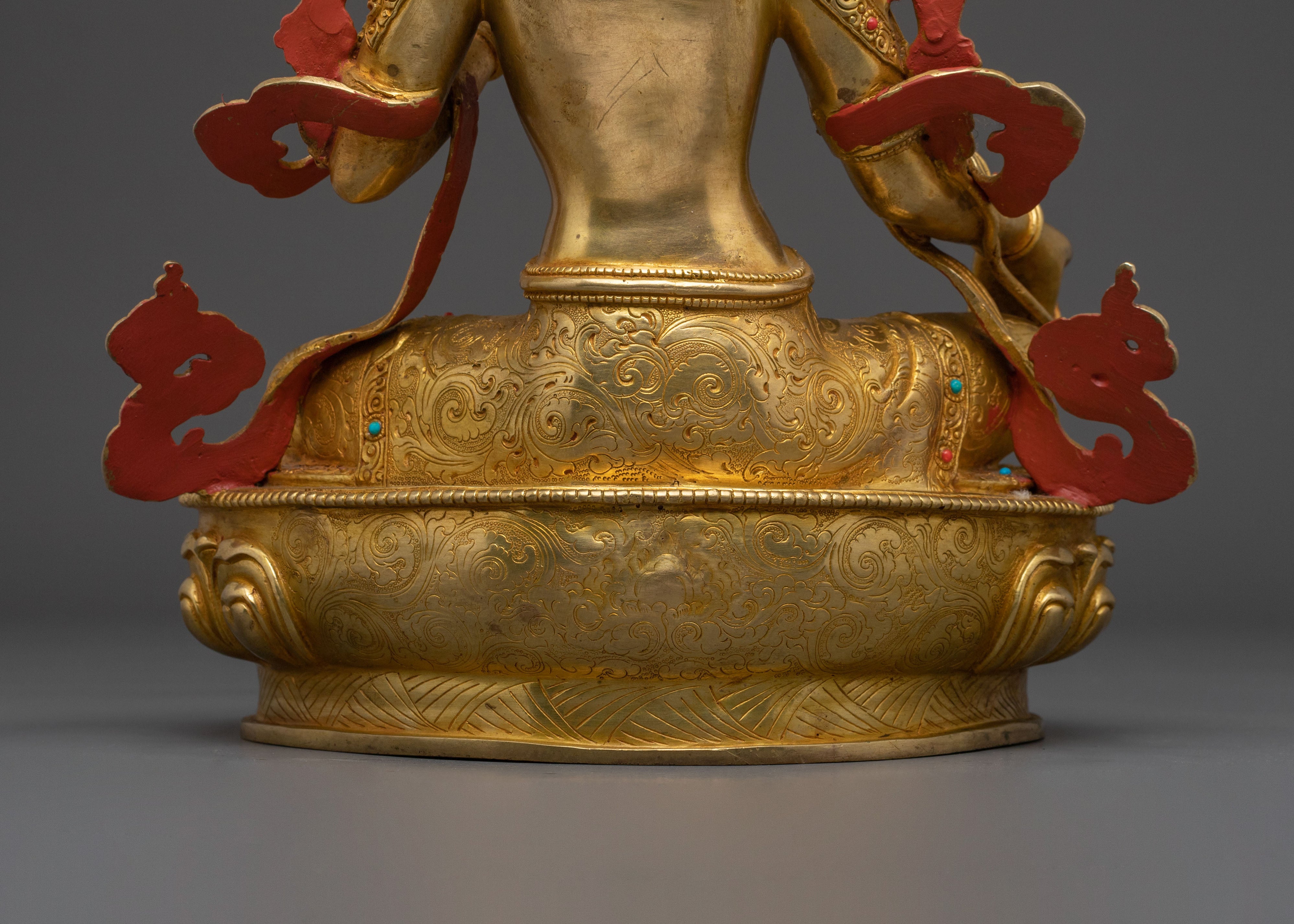 Handmade Green Tara Sculpture | Tibetan Goddess