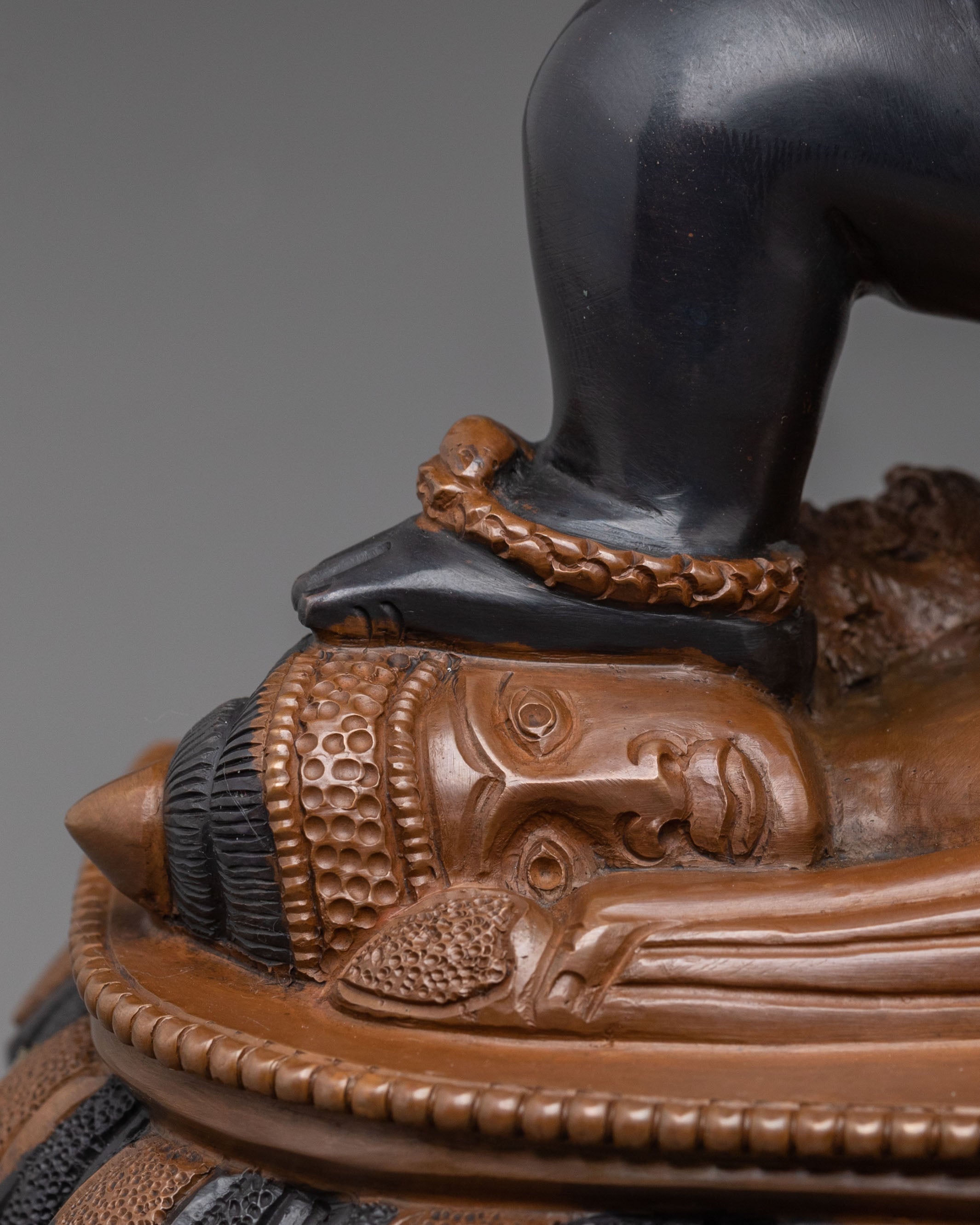Black Dzambhala Statue | Oxidized Copper Figurine