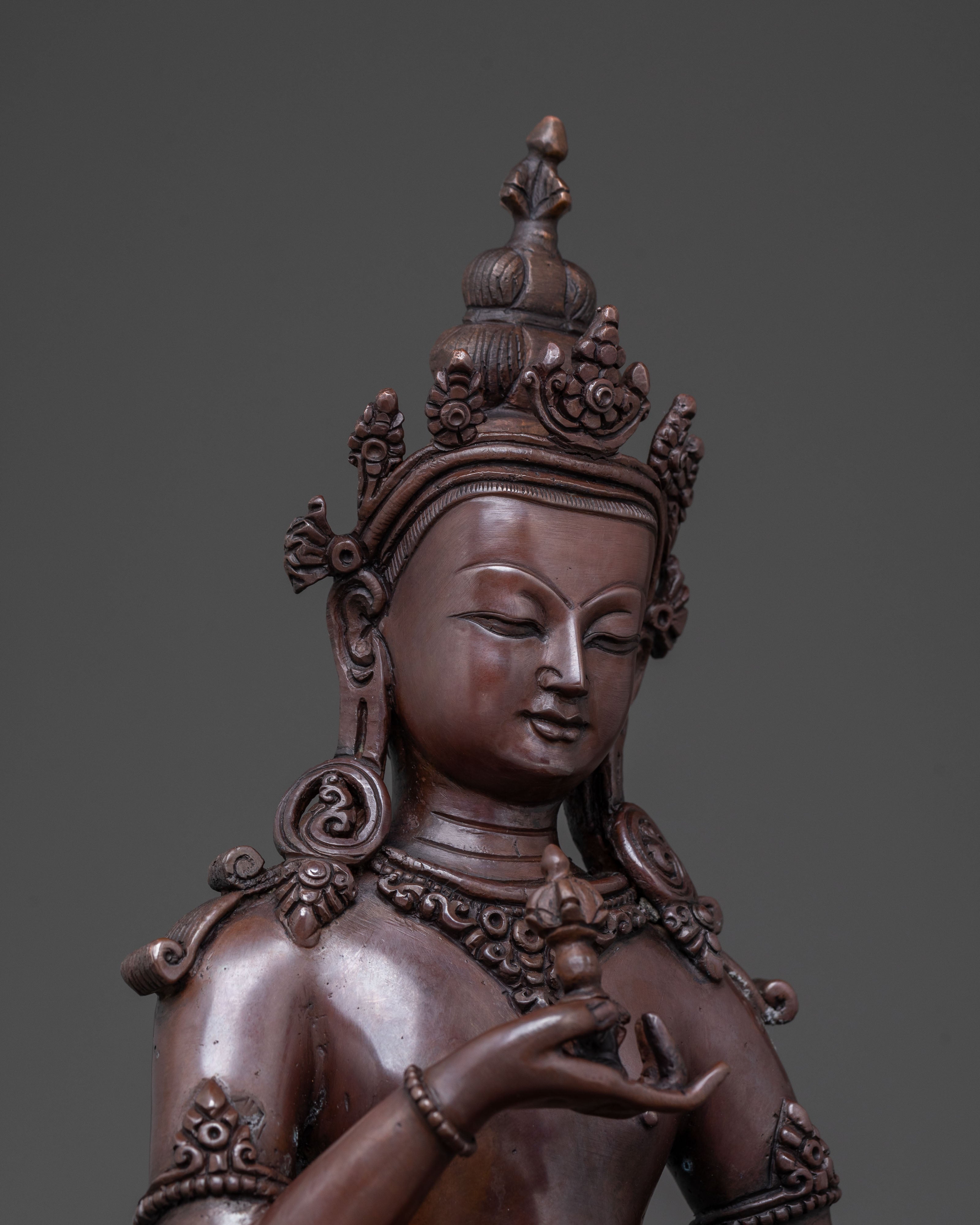Vajrasattva Sacred Sculpture: Handcrafted Devotion