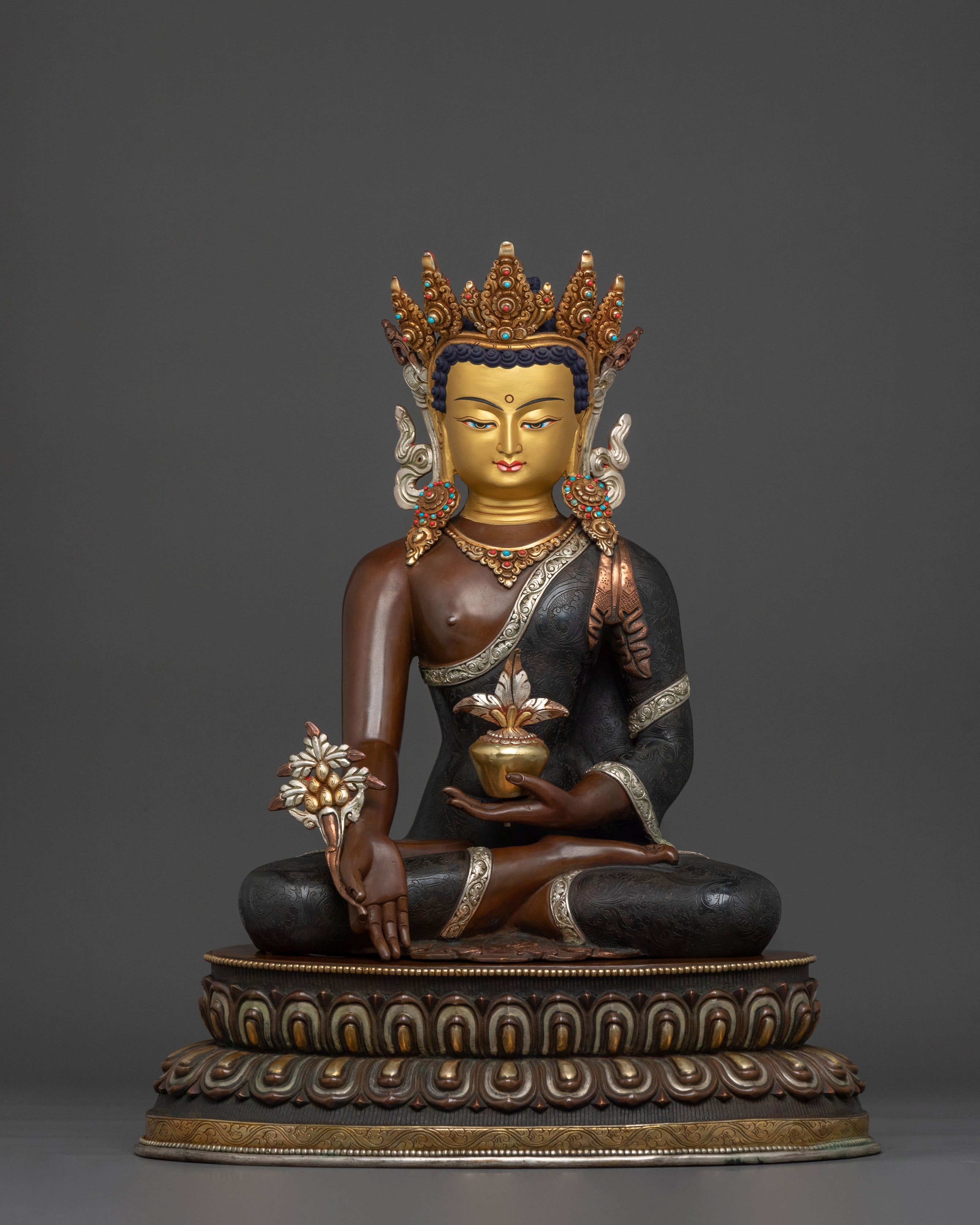 Bhaisajyaguru Statue for Altar | Tibetan Buddhist Himalayan Artwork