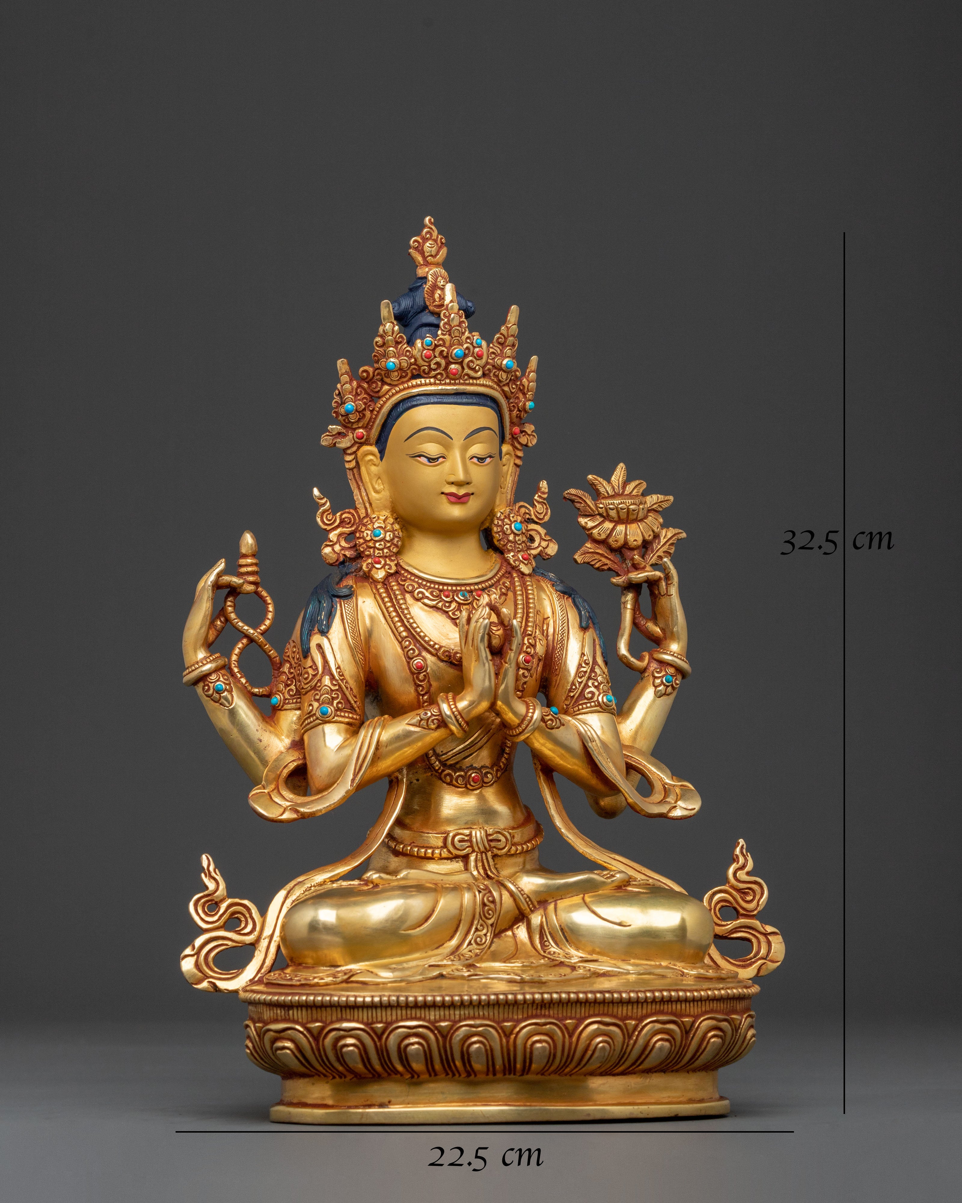 Chenrezig Spiritual Statue | Altar Home Decor