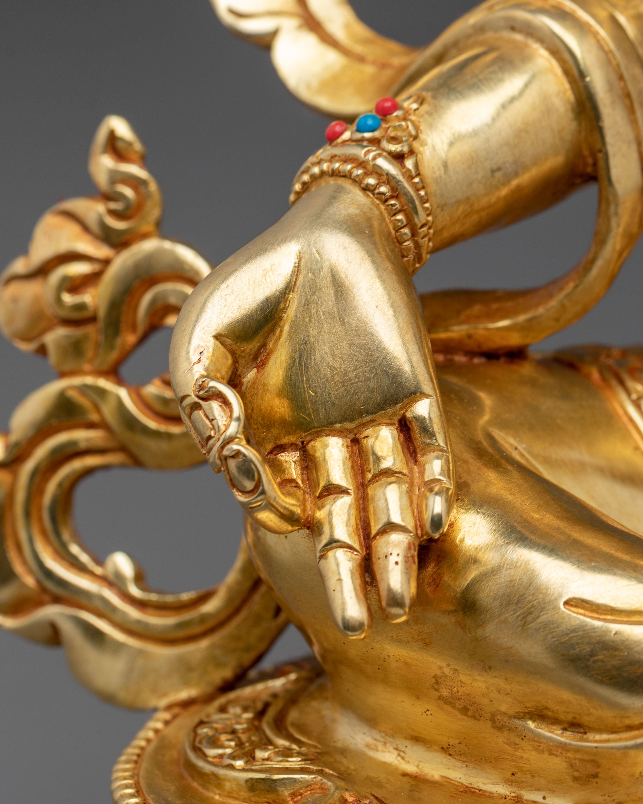 Tibetan Protector Green Tara Figurine | Handcrafted Serenity