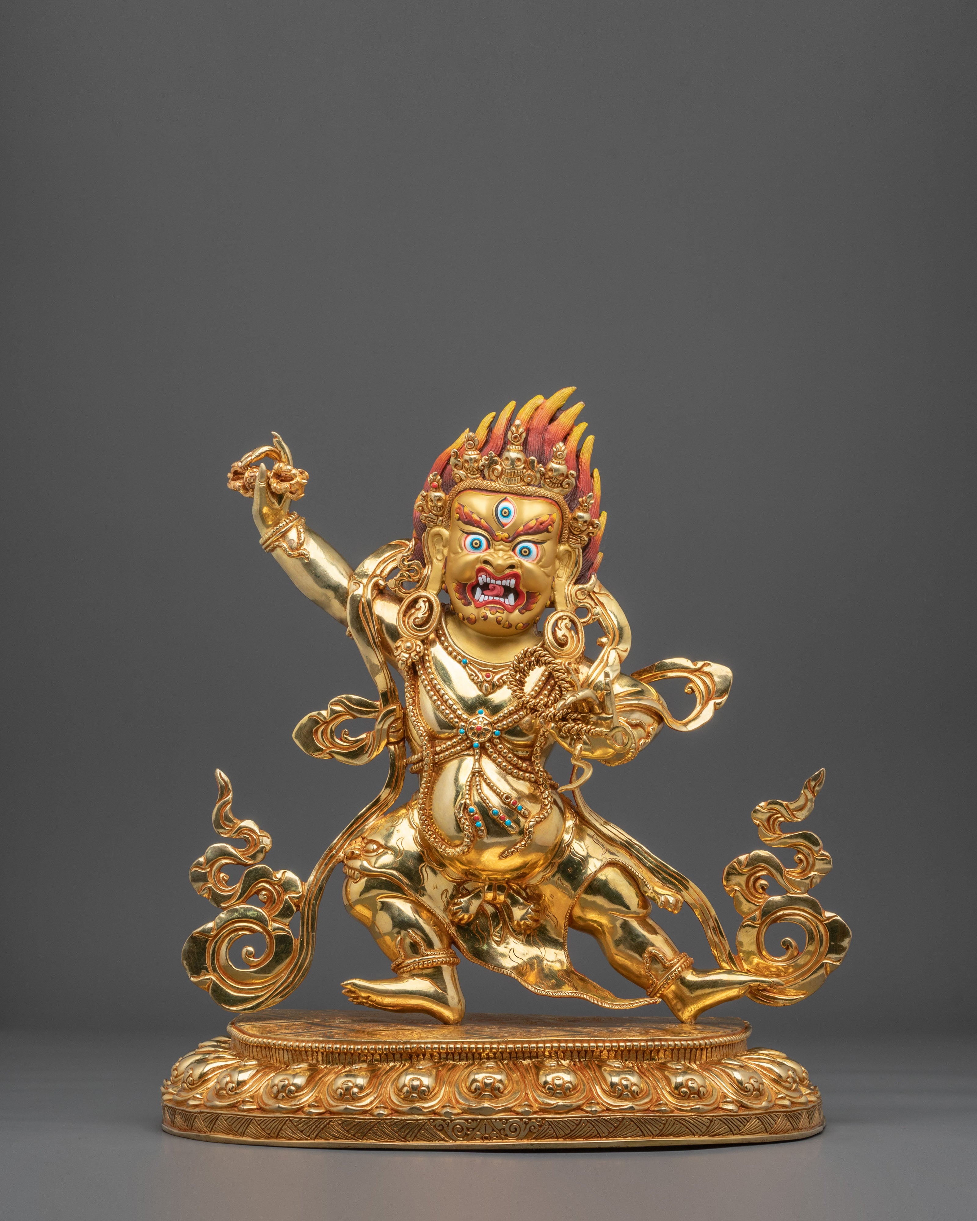 Vajrapani Vajra Holder Bodhisattva Statue | 24K Gold Glided