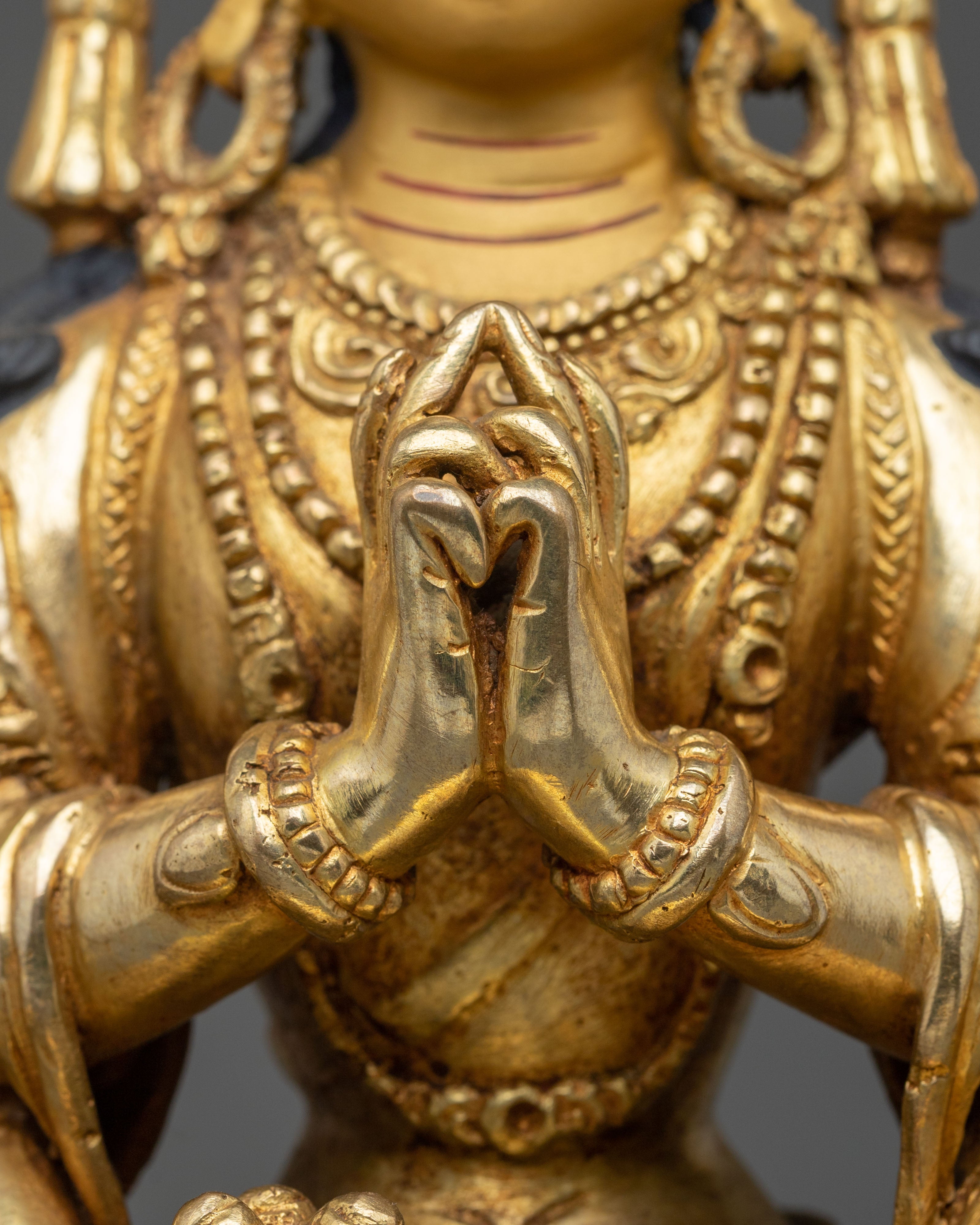 Chundi Statue of Protection | 24K Gold Gilded Goddess Figurine