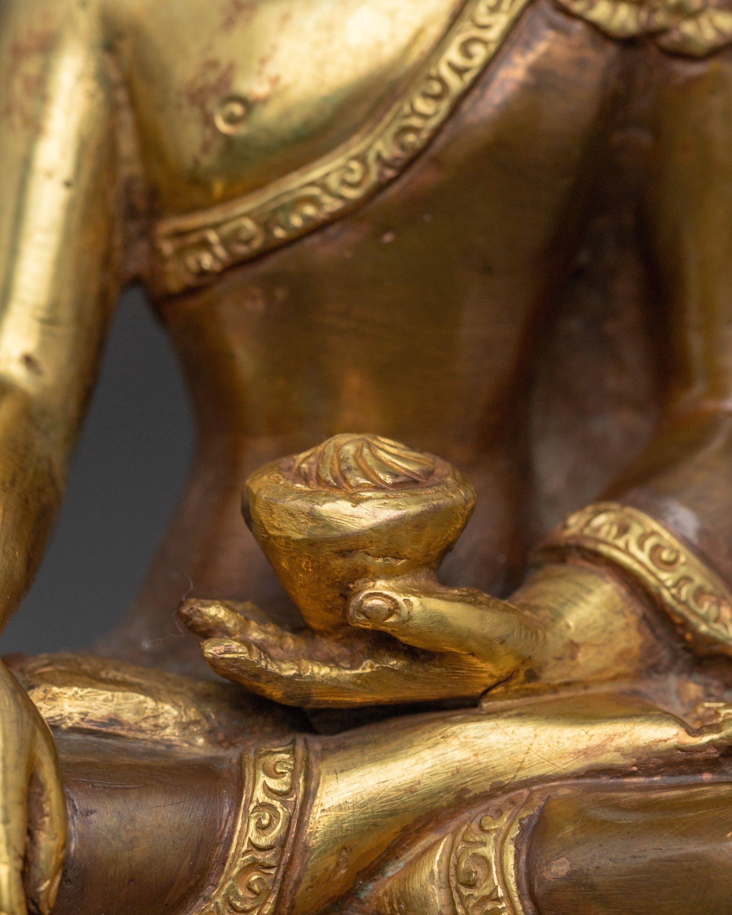 Divine Shakyamuni Buddha Statue: Half Gold Home Decor