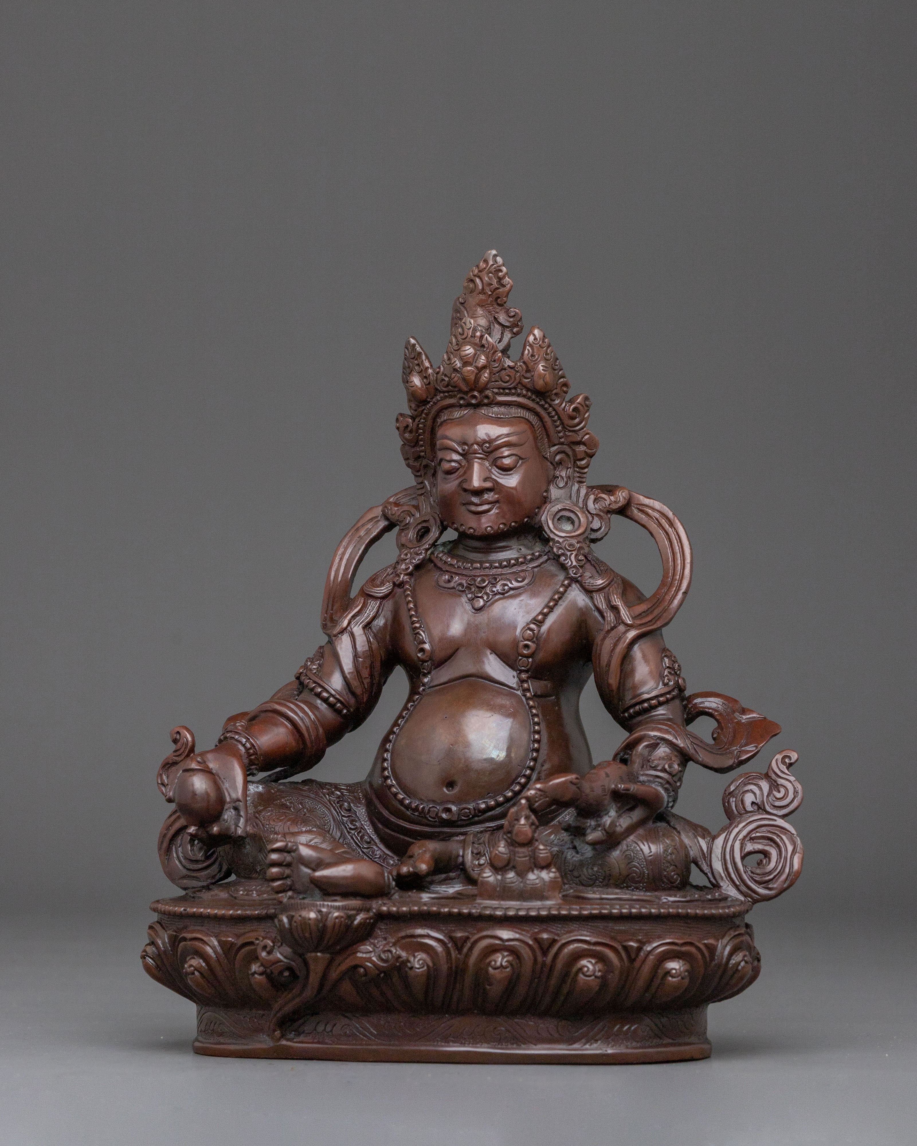 Dzambhala Tibetan Buddhist Statue | Wealth Deity Sculpture