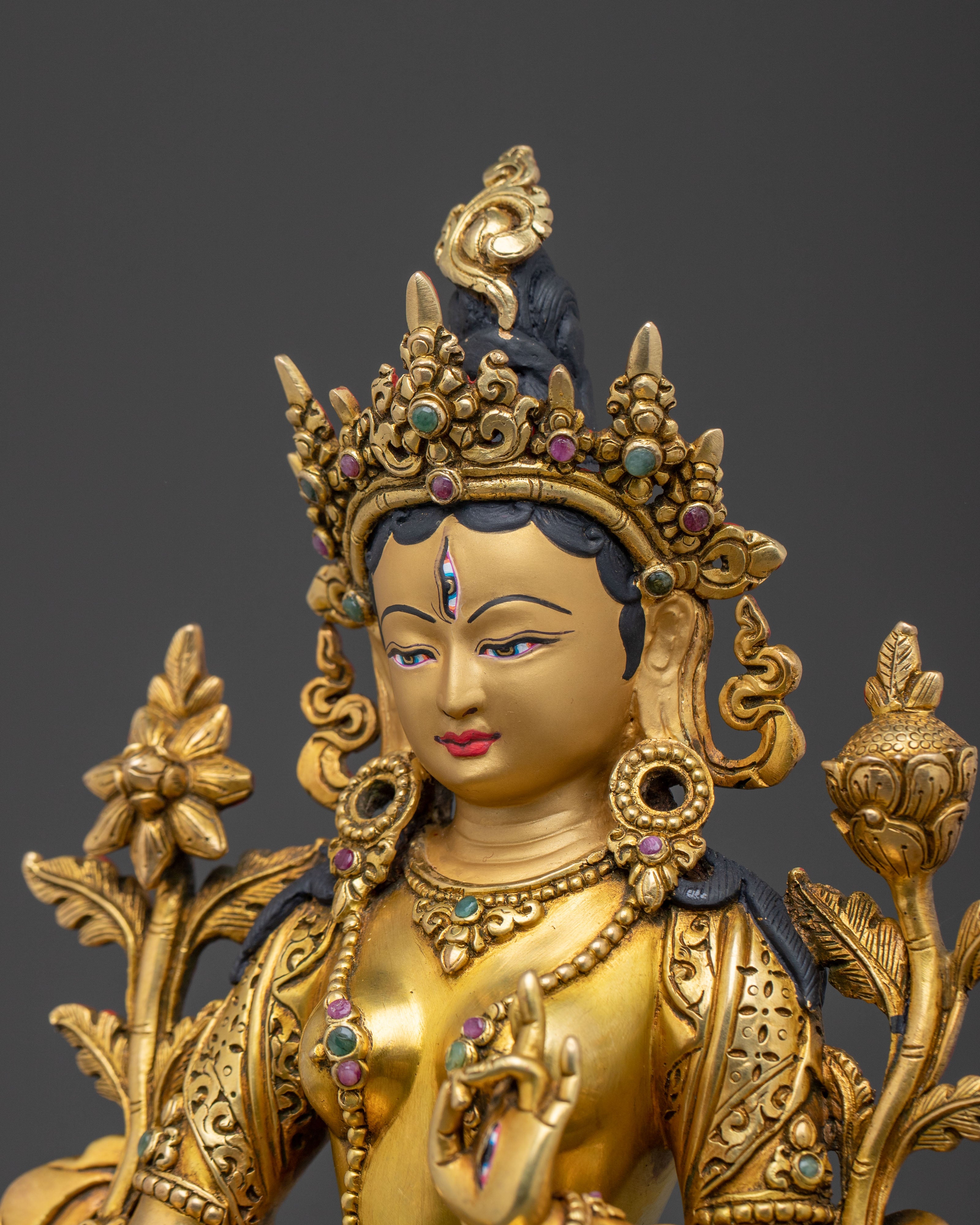 Handcrafted White Tara Statue | Sacred Buddhist Idol