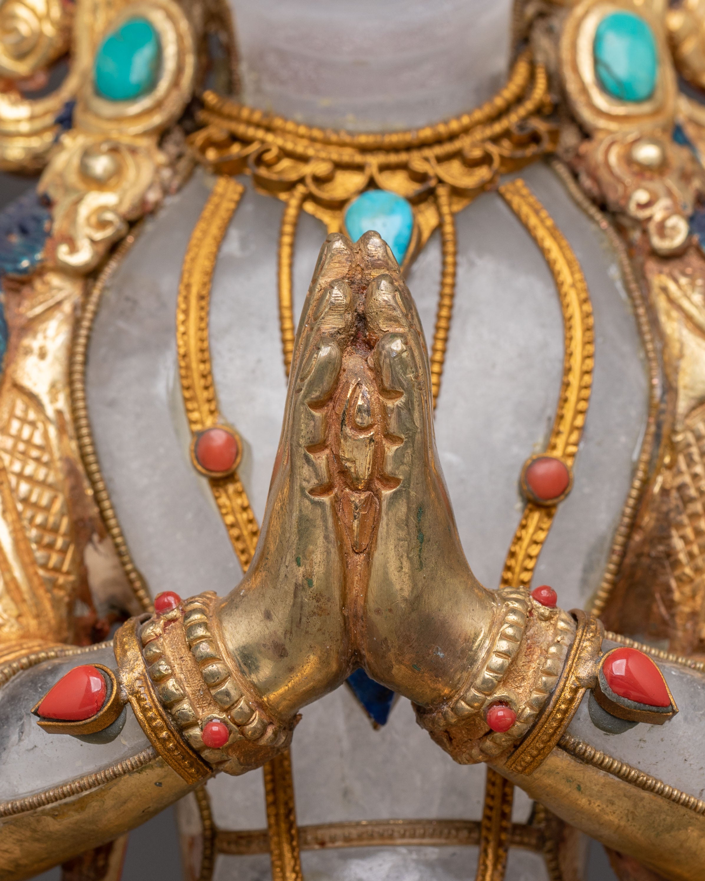 Handmade Chenrezig Statue, Lord of Mercy | Tibetan Buddhist Icon