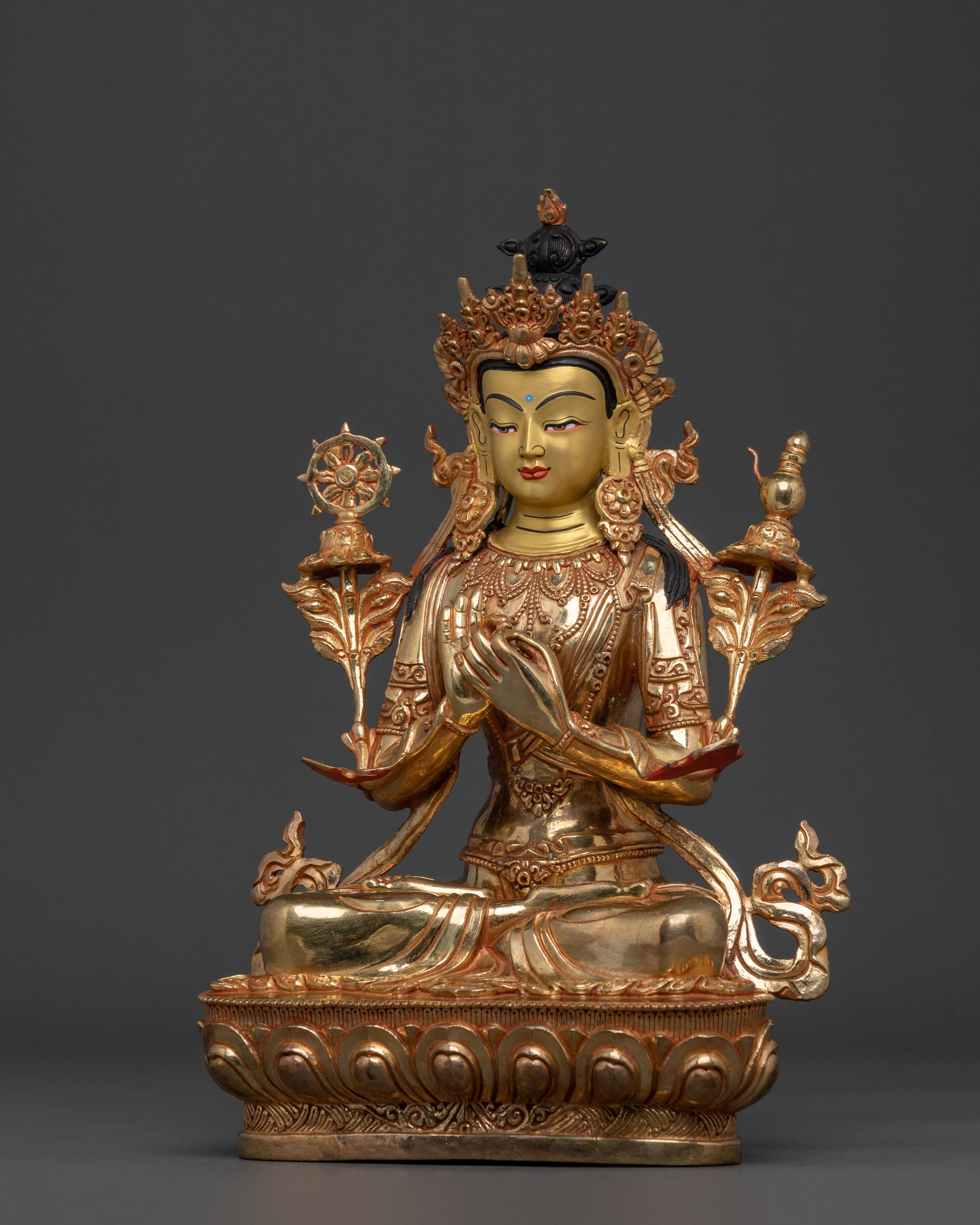 Maitreya Buddha Sculpture | Tibetan Buddhist Figurine