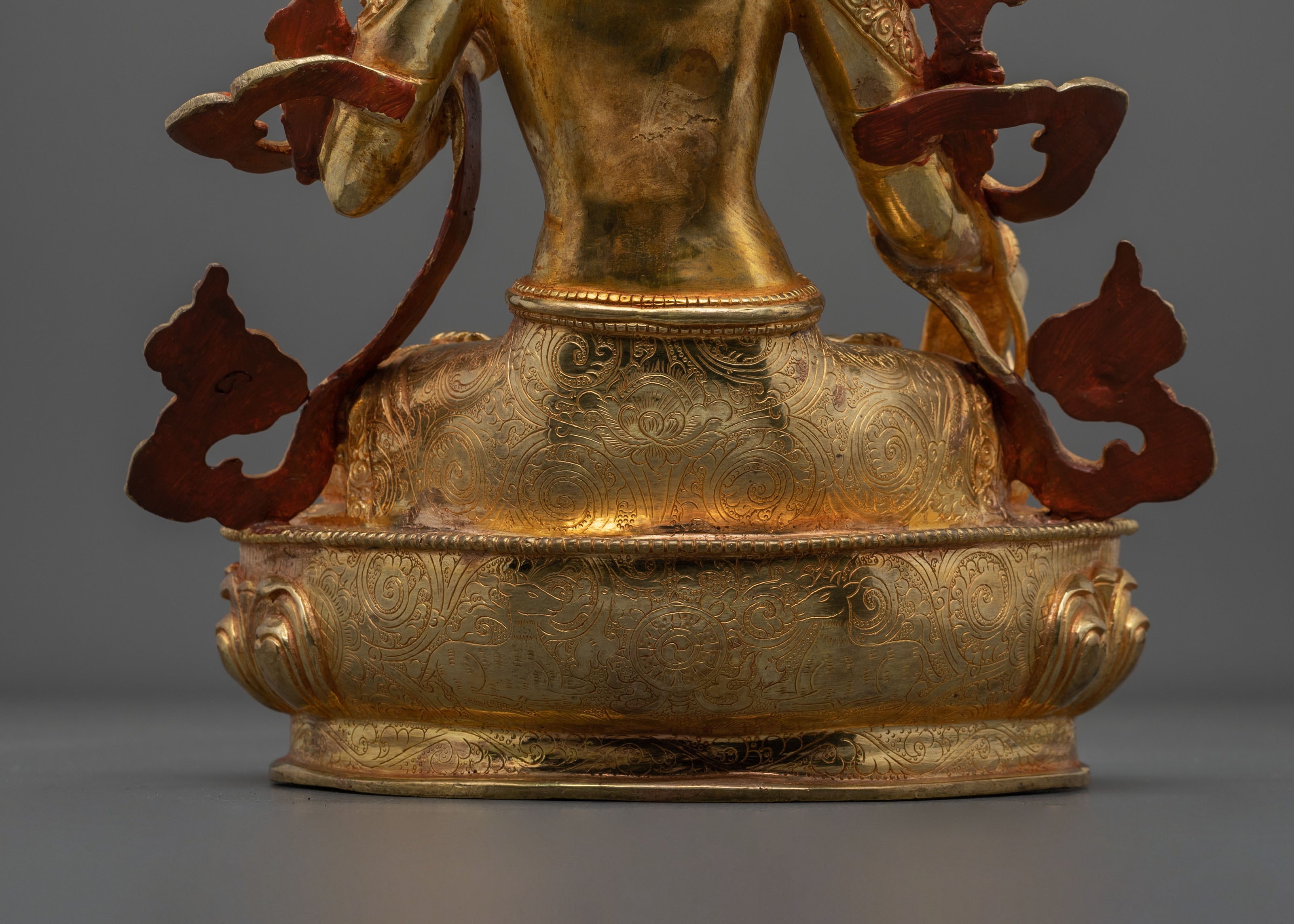 White Tara Statue Adorned with Gemstones