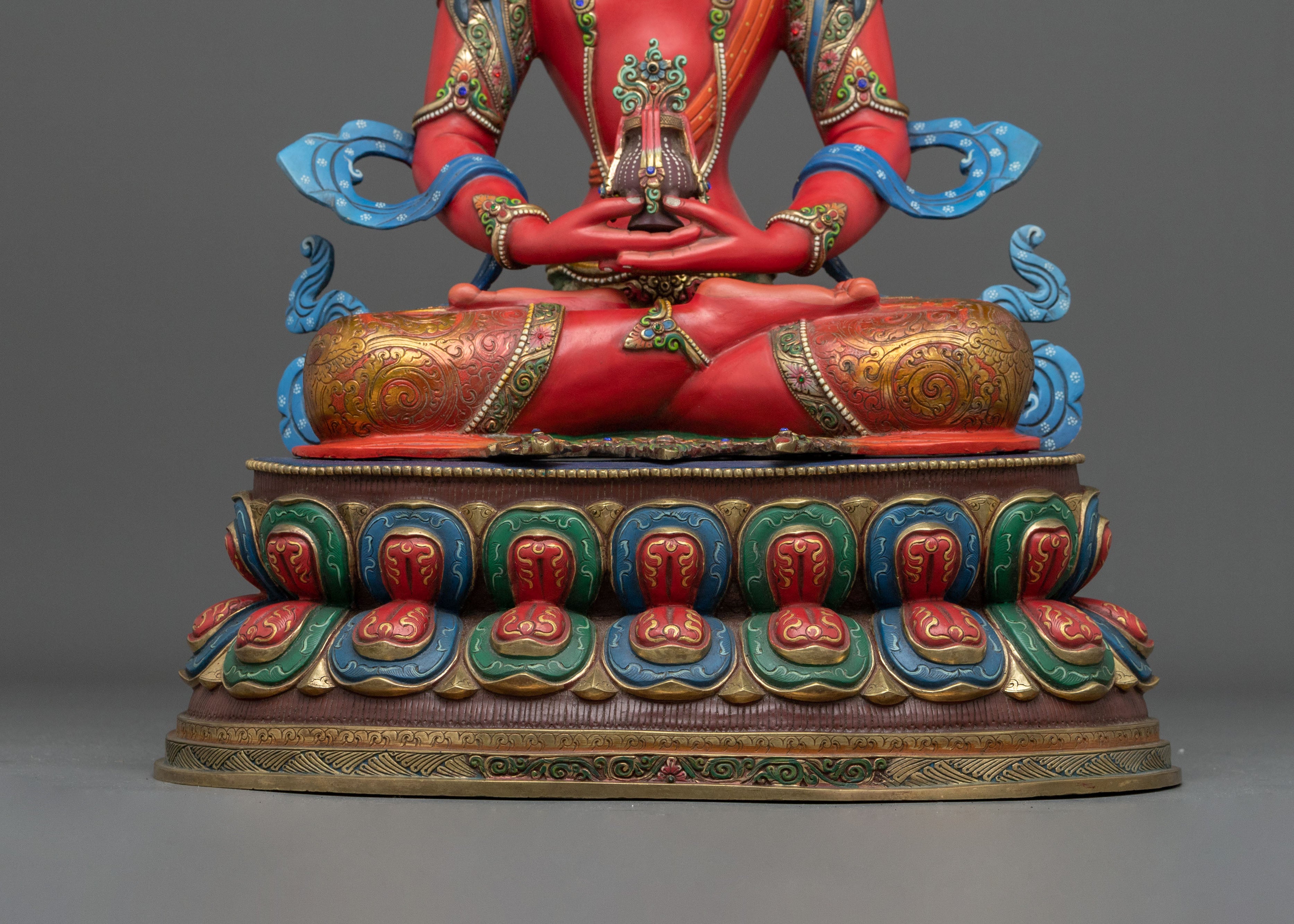 Amitayus Long Life Buddha Handmade Statue | Handmade Spiritual Sculpture