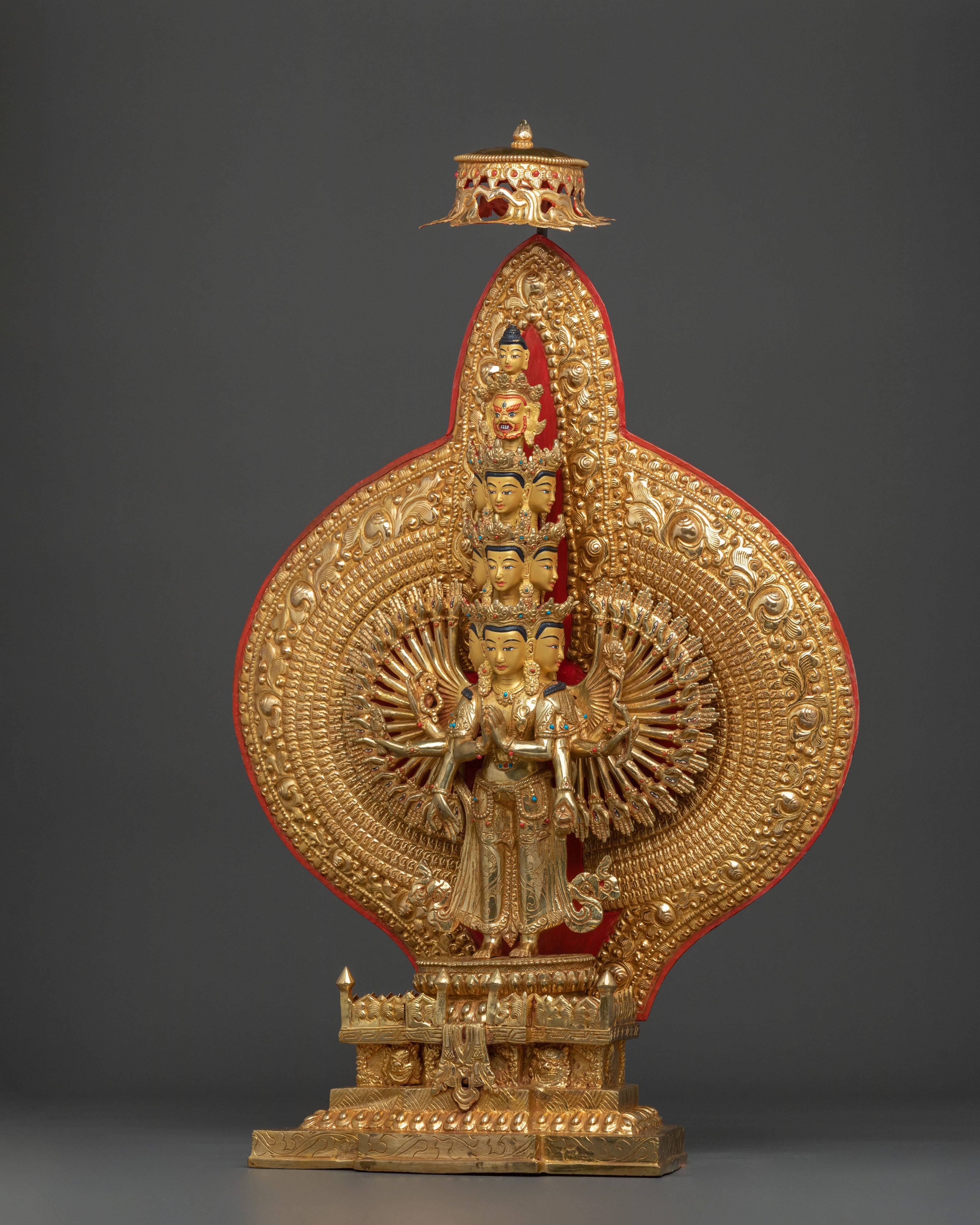 Sacred 1000 Armed Chenrezig Sculpture | Bodhisattva of Compassion