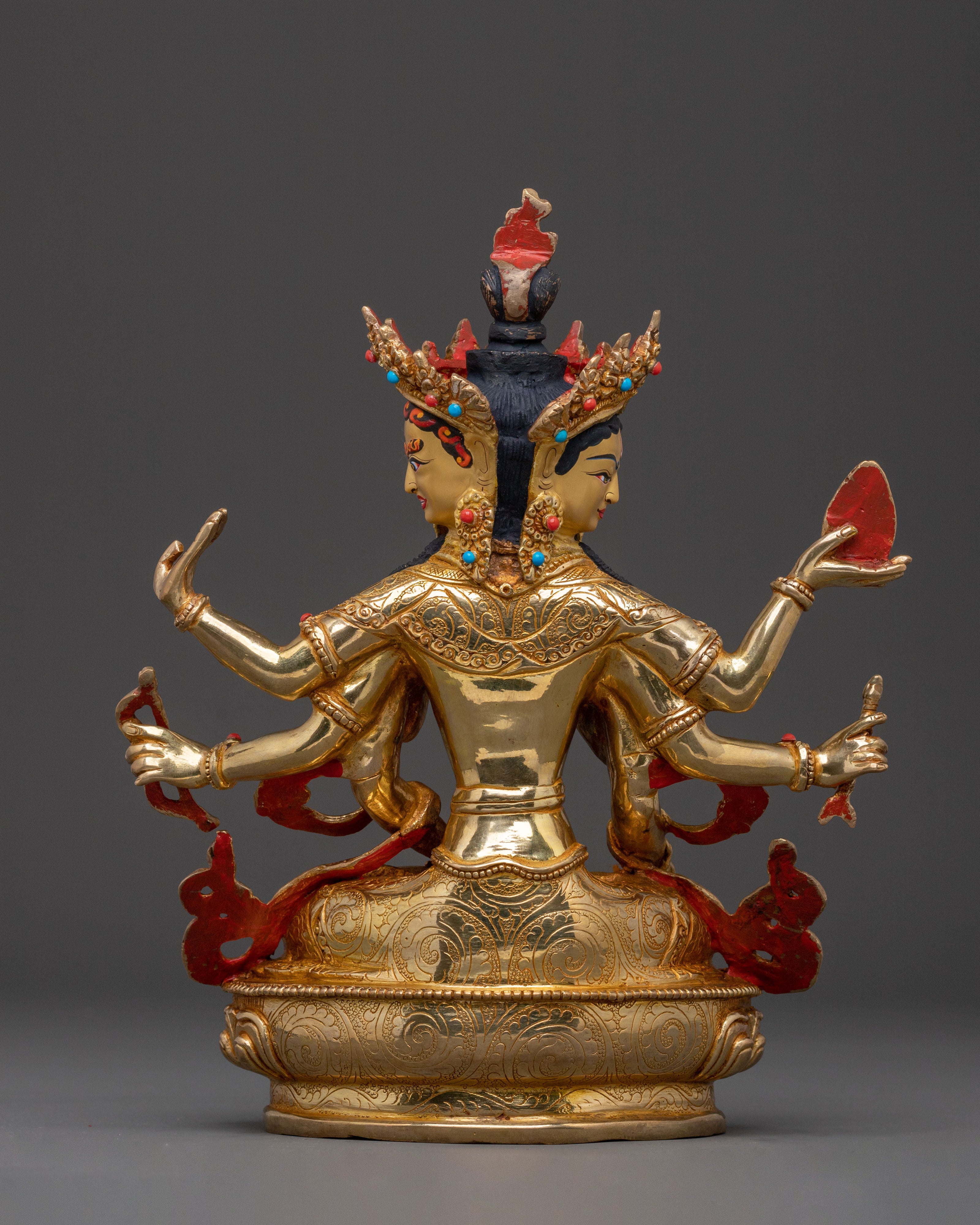 Namgyalma Healing Statue: 24K Gold Gilded Figure